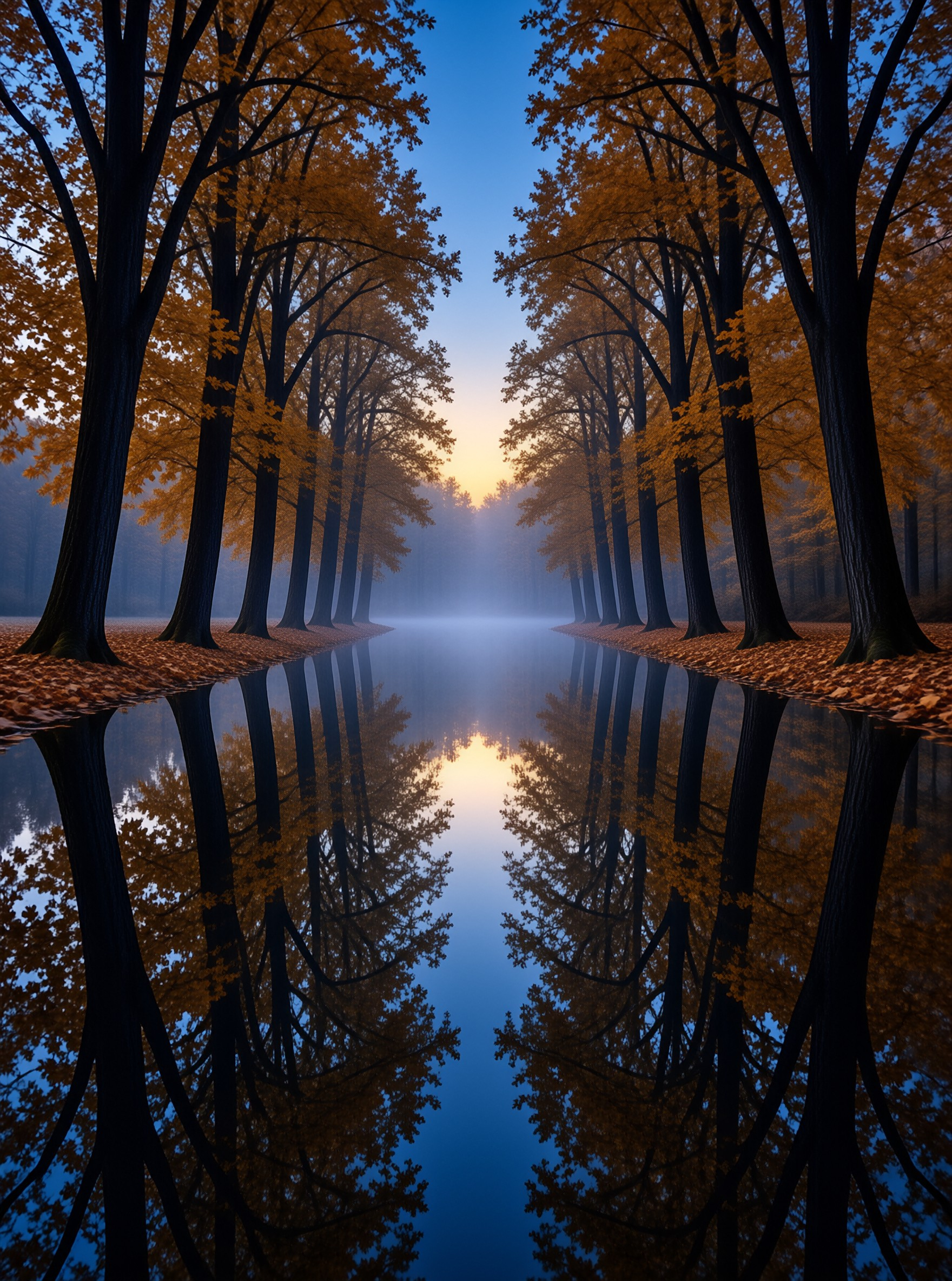 Symmetrical Autumn Forest
