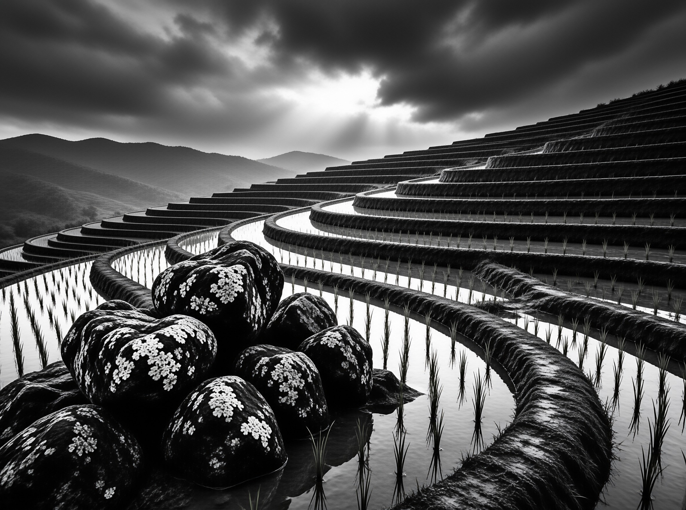 Dramatic Terraced Rice Fields