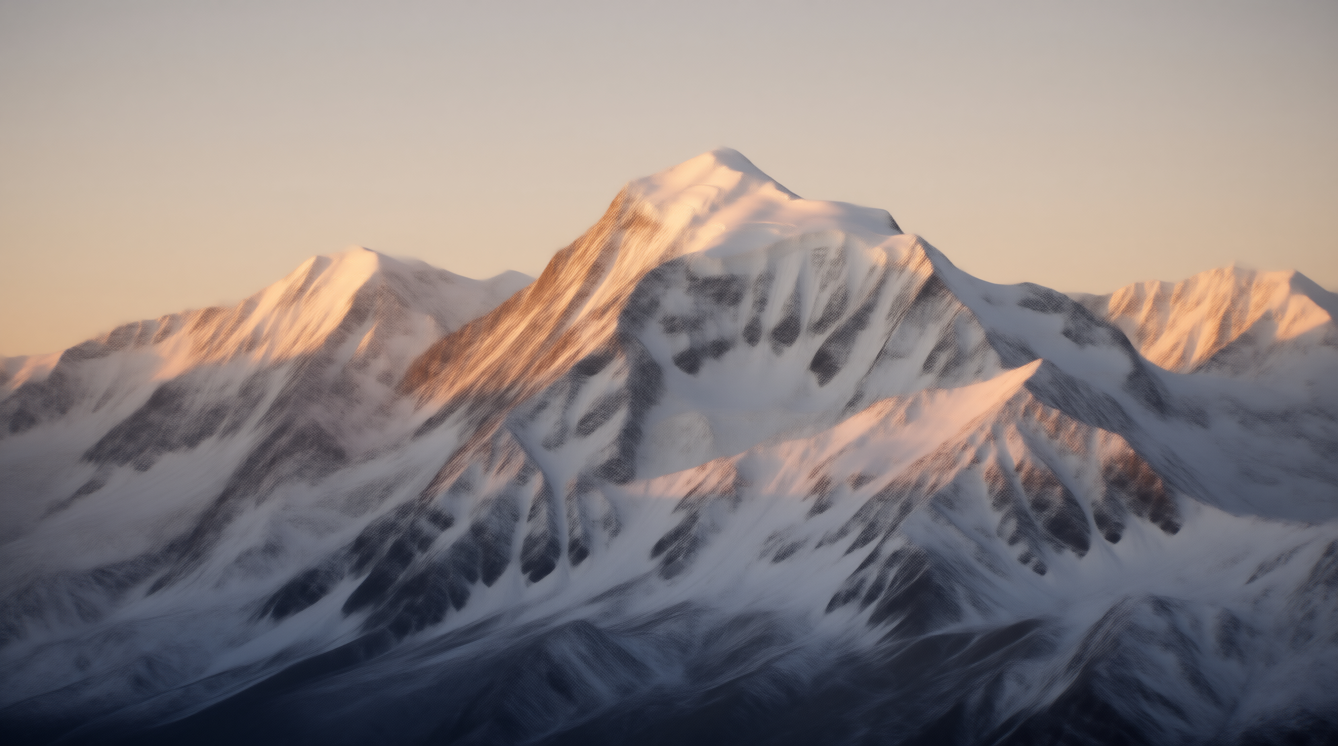 Snowy Peaks at Golden Hour