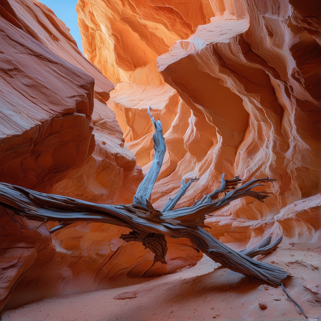 Slot Canyon and Dead Tree