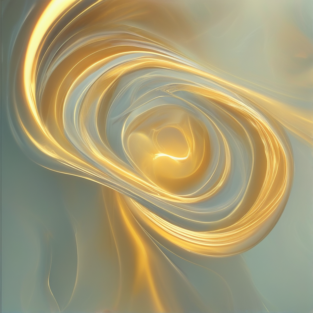 Golden Fluid Spiral