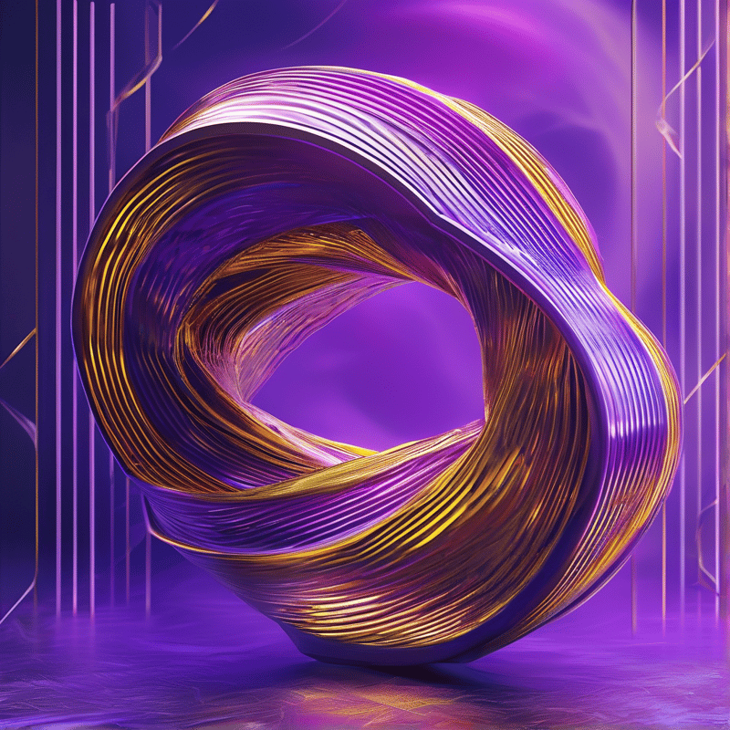 Abstract Neon Ribbon Loop