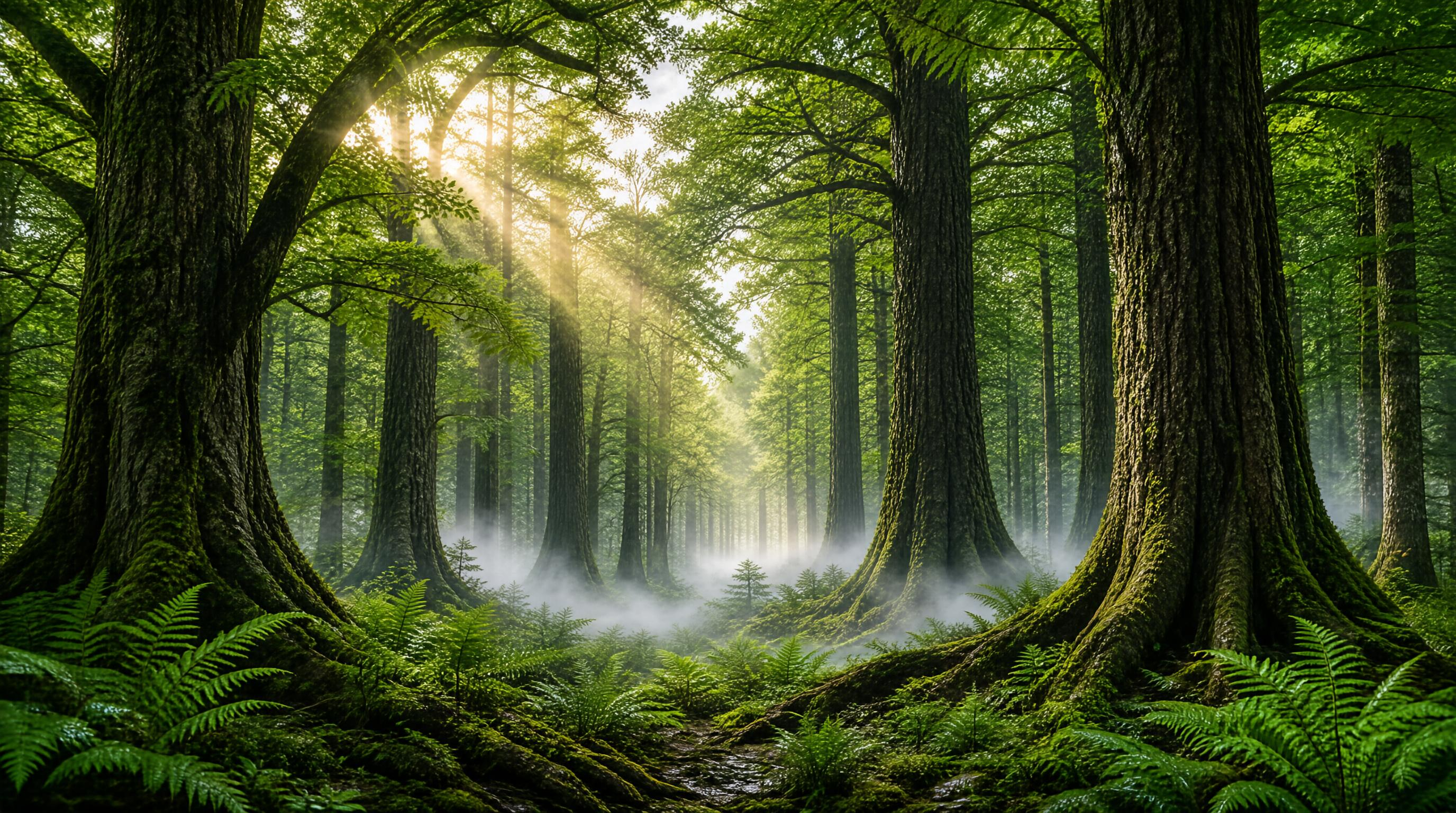 Misty Forest Clearing