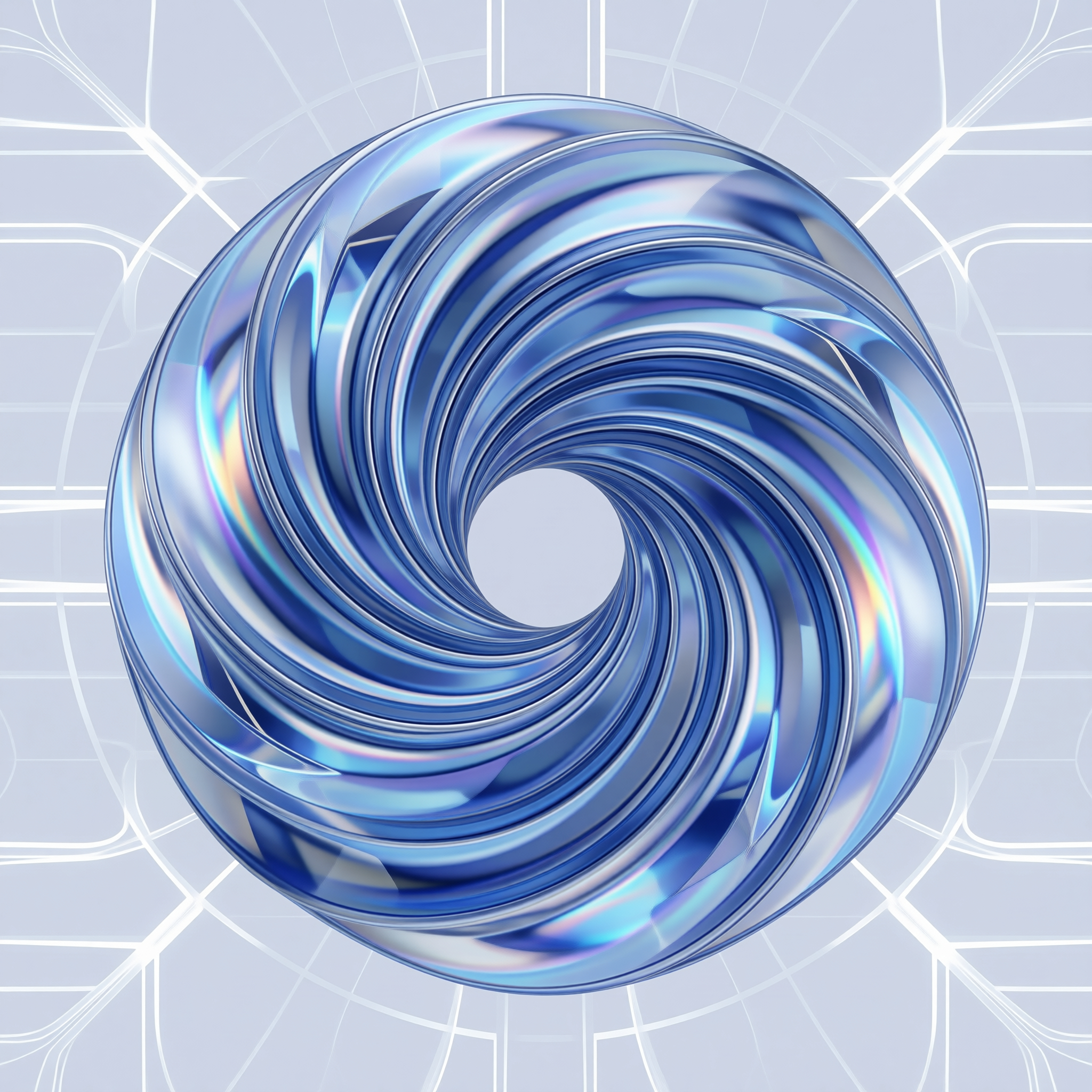 Iridescent Blue Vortex