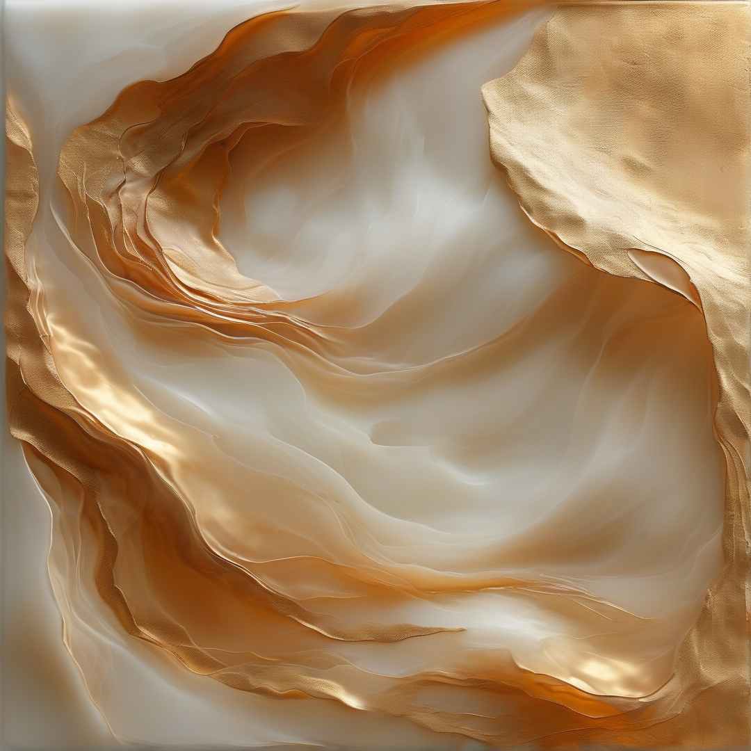Golden Flowing Silk Abstract
