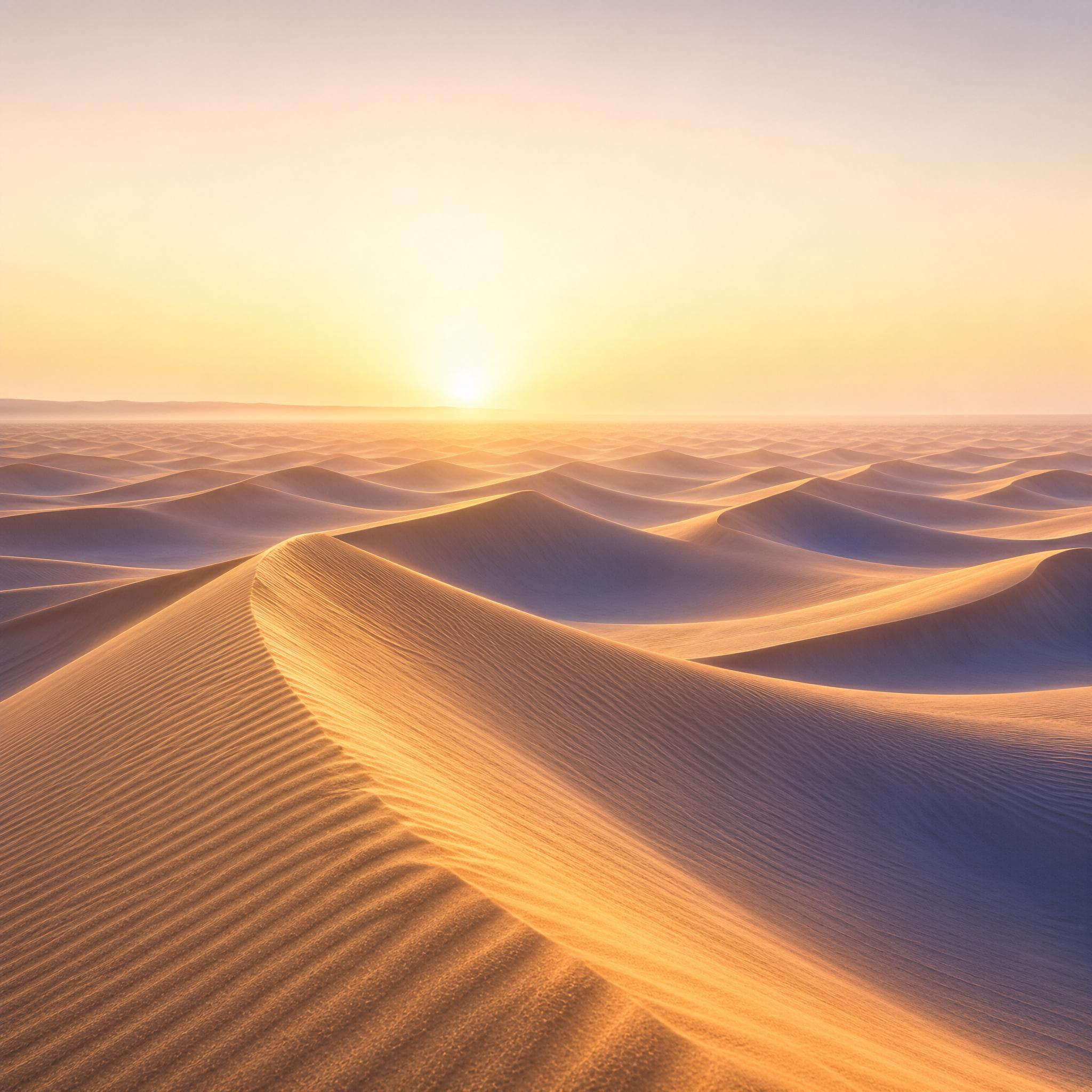 Golden Desert Dunes at Sunset
