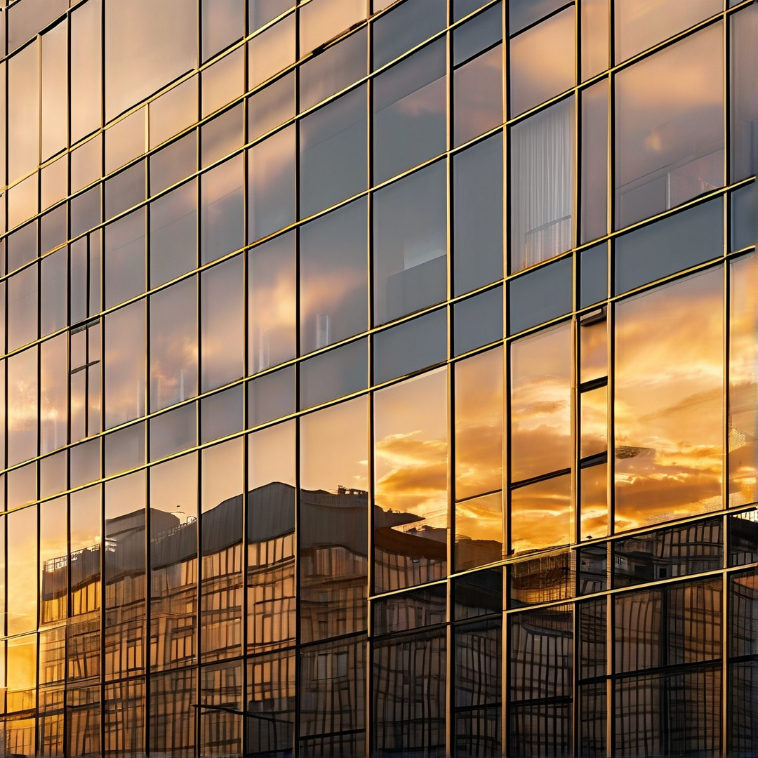 Golden Glass Facade