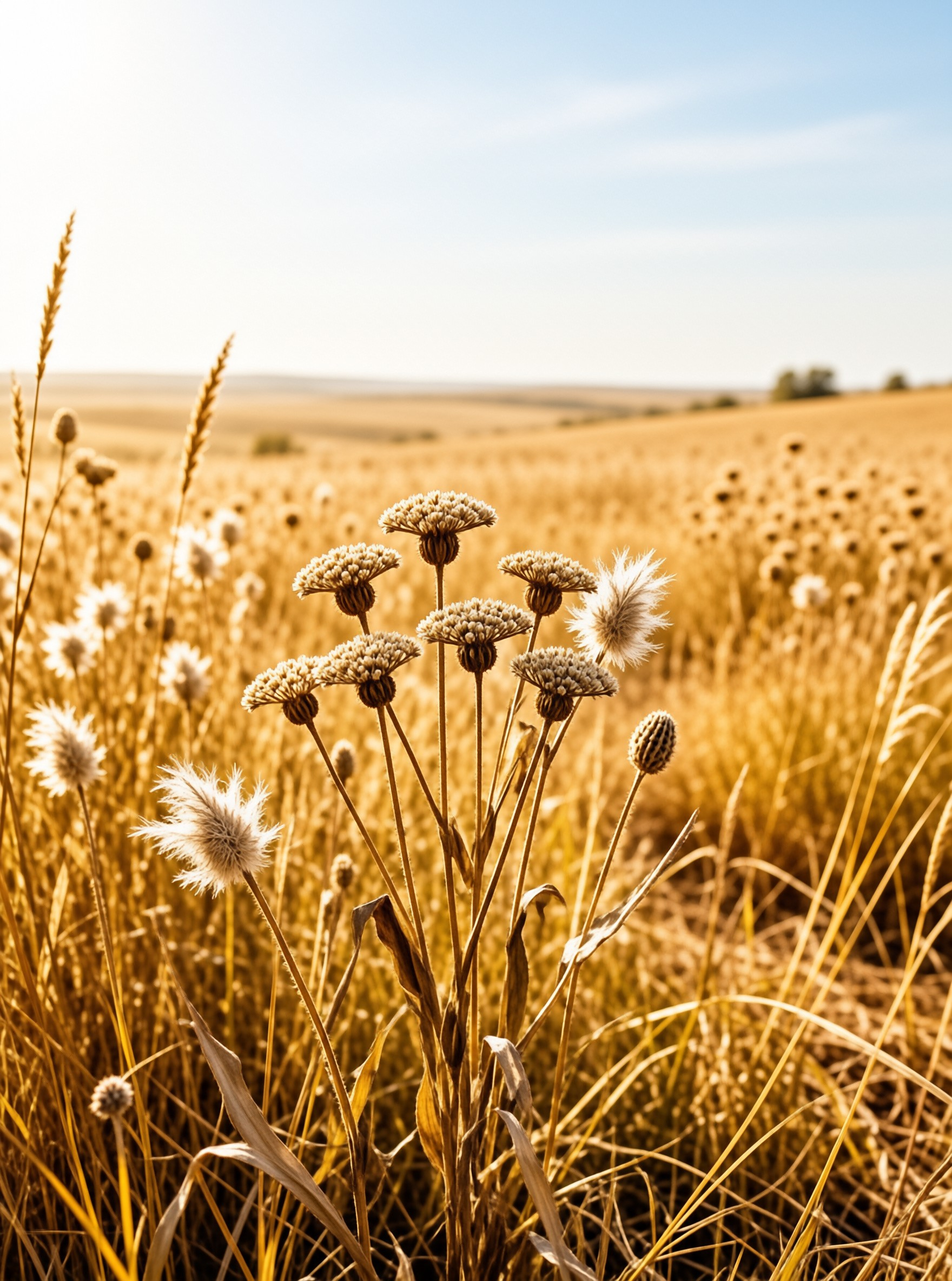 Wildflowers in a Golden Field