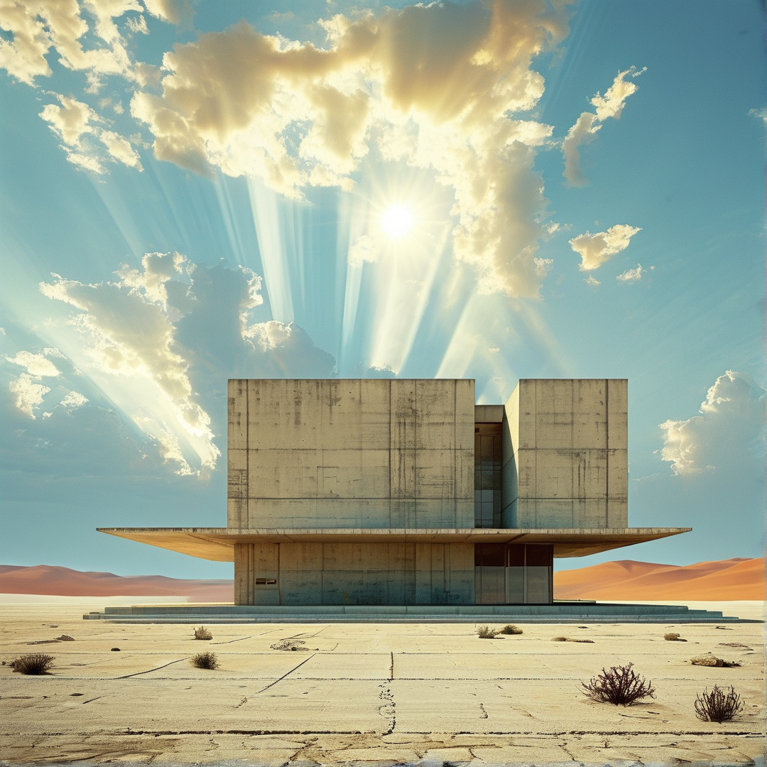 Sunlit Concrete Bunker