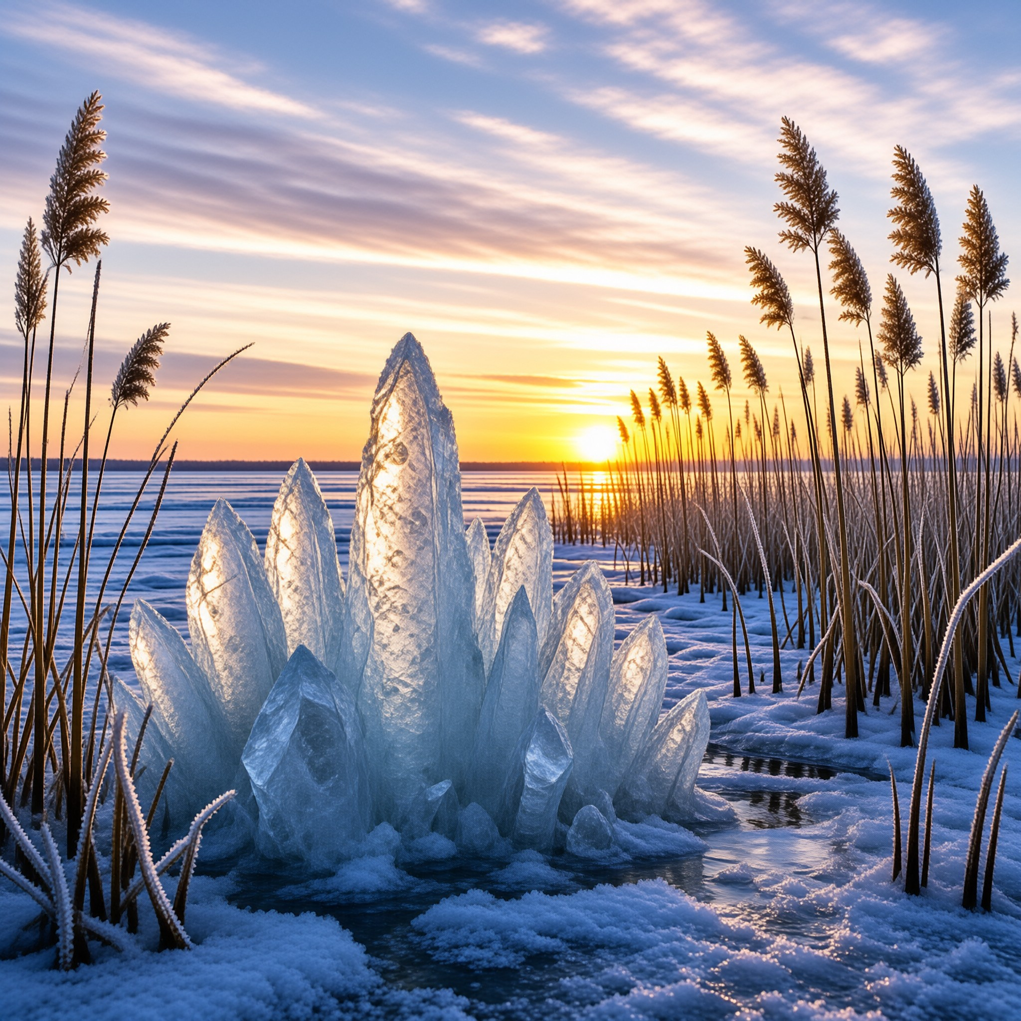 Ice Crystal Bloom Landscape