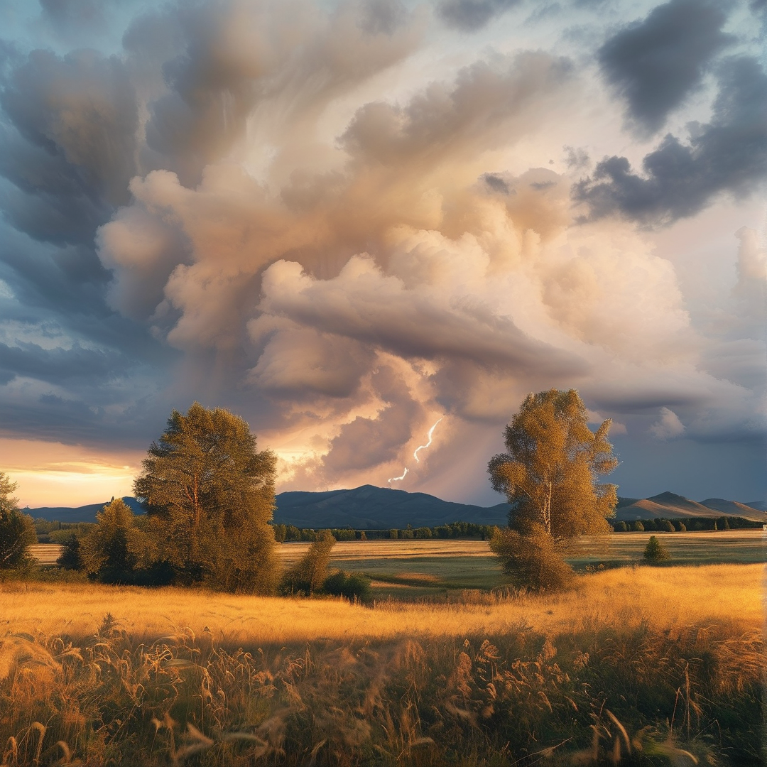 Lightning Over Golden Fields