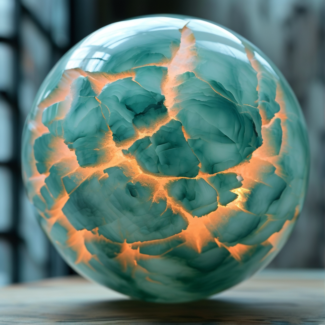 Teal Crystal Sphere