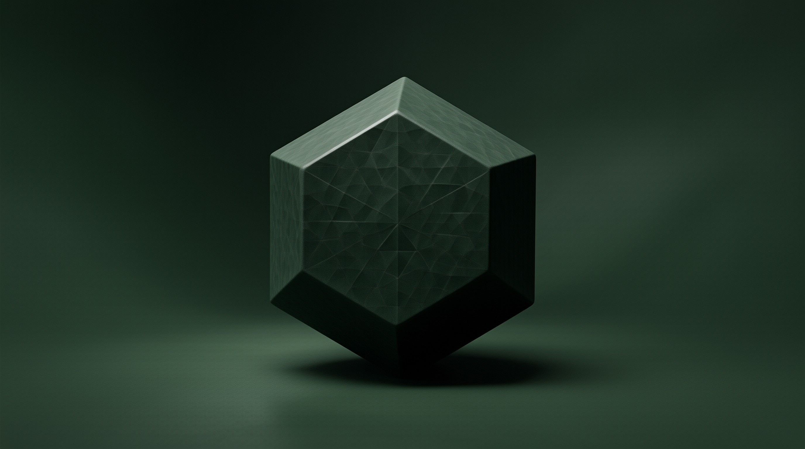Dark Green Geometric Object