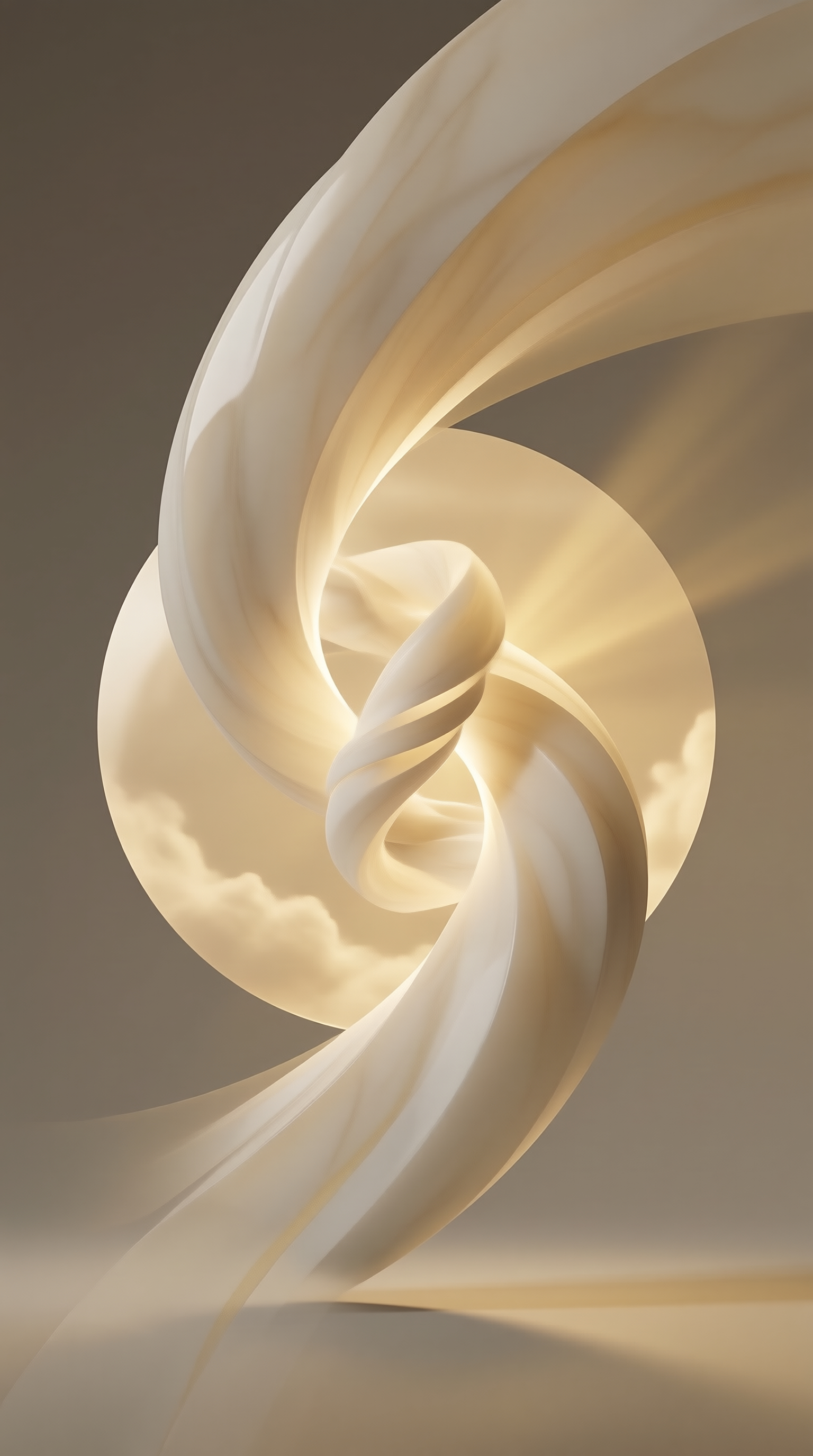 Golden Flowing Ribbons