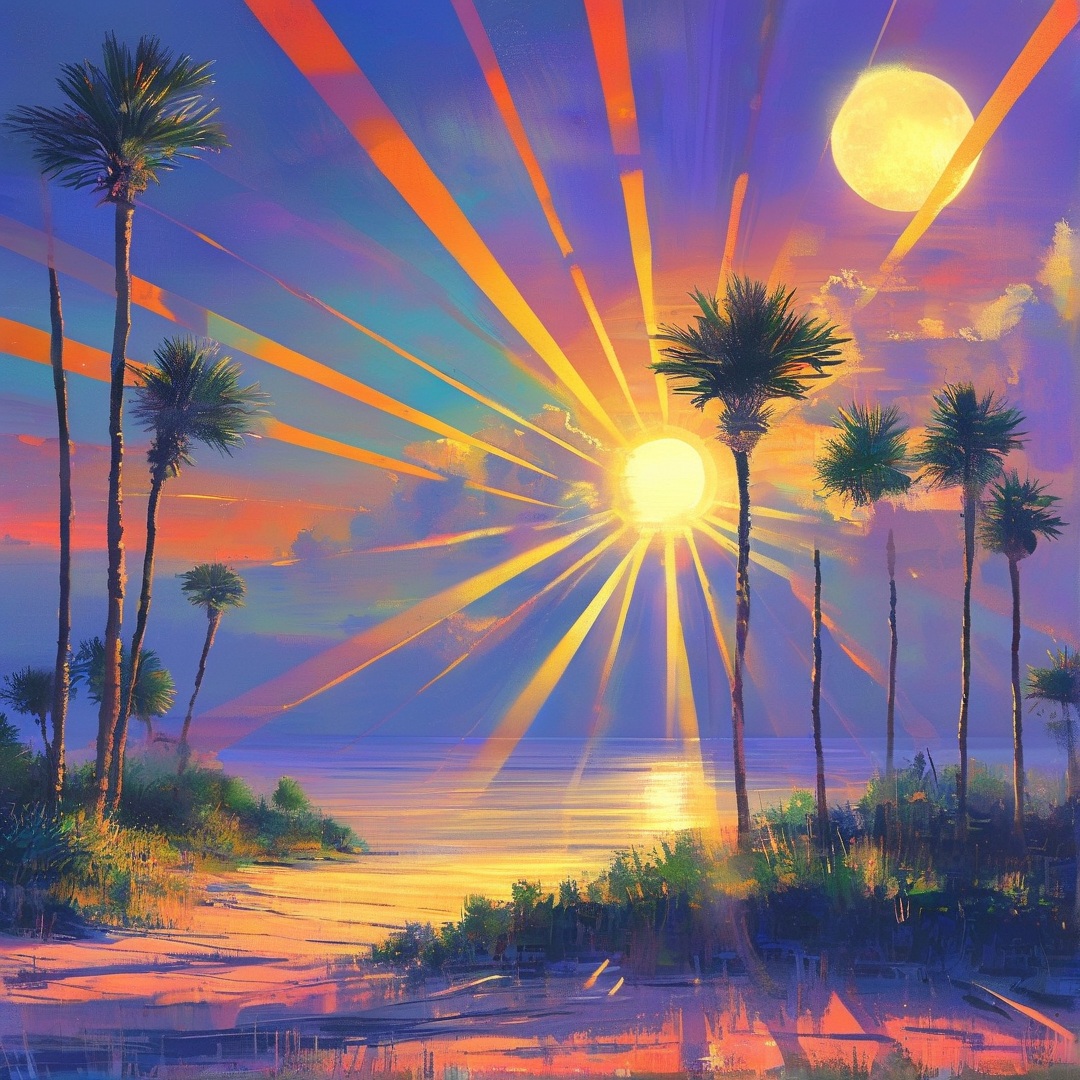 Tropical Sunset Scene