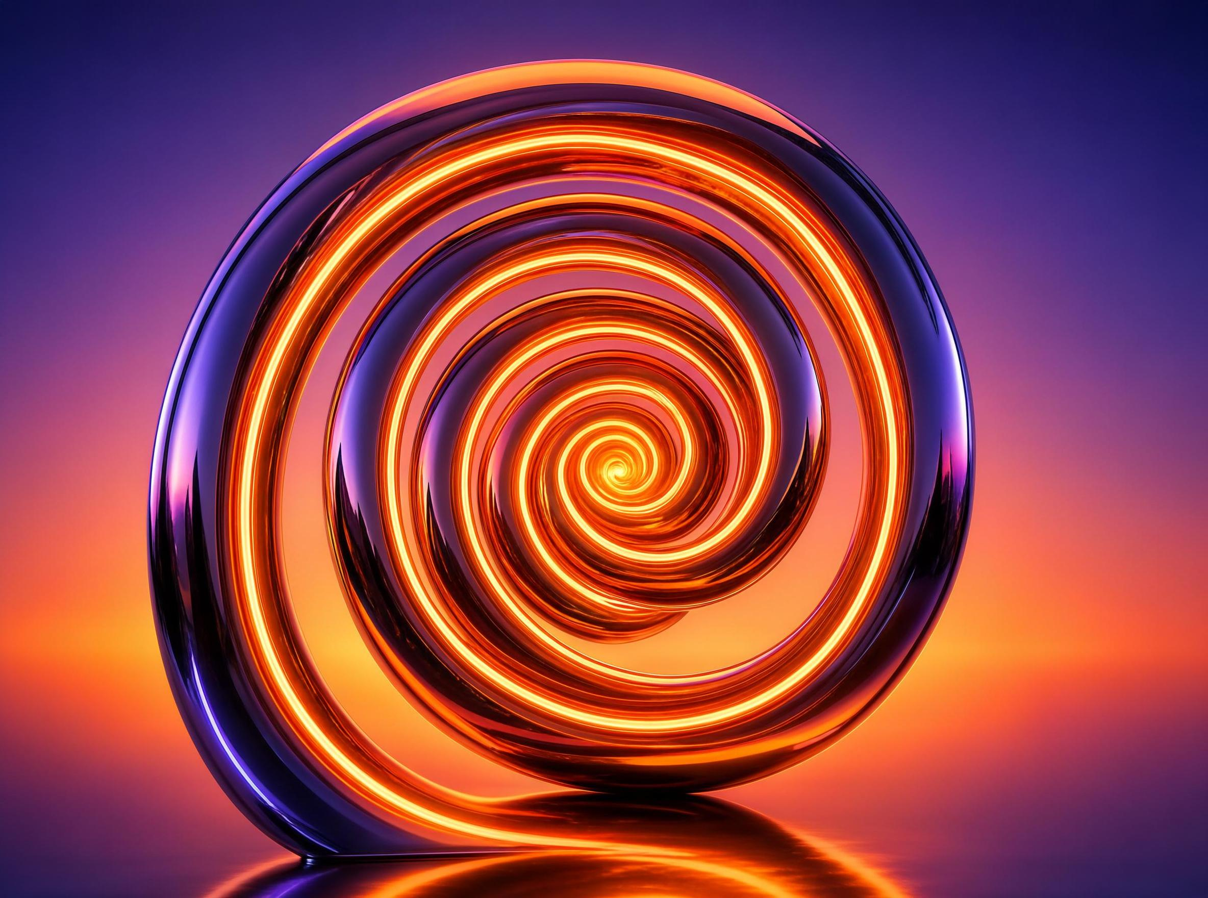 Glowing Spiral Vortex