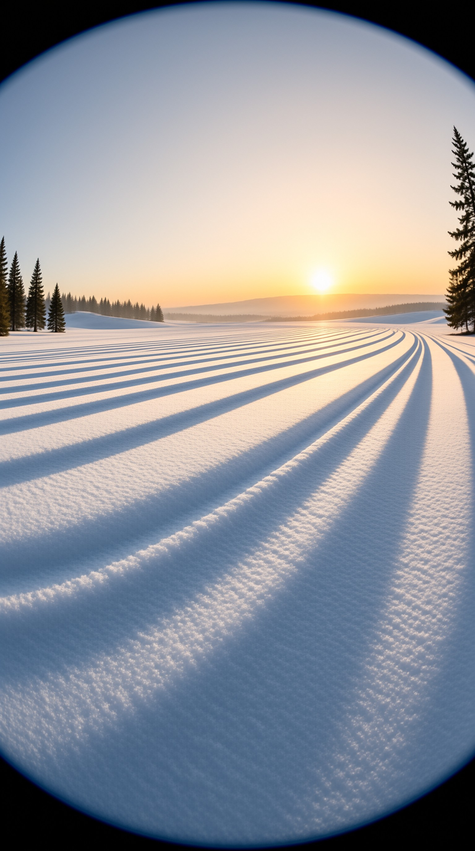 Winter Sunrise Snow Path