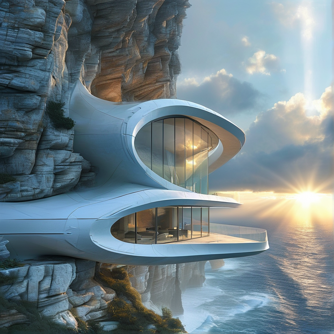 Futuristic Cliffside Villa