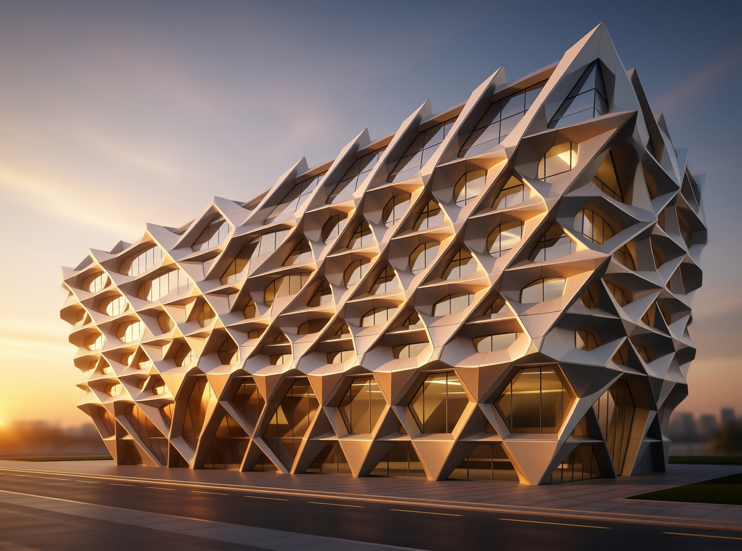Modern Geometric Building