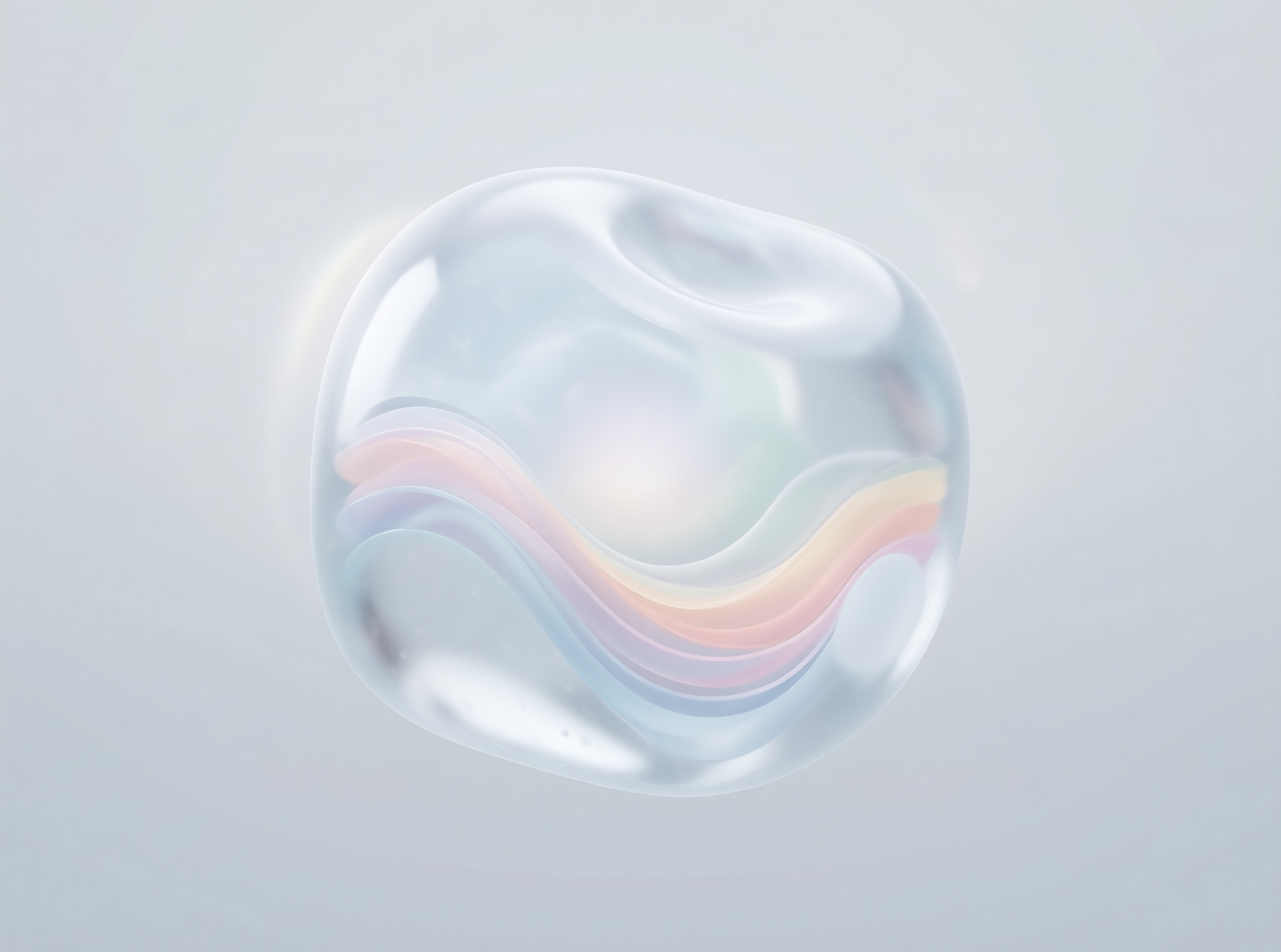 Glass Droplet — Pastel Wave Study