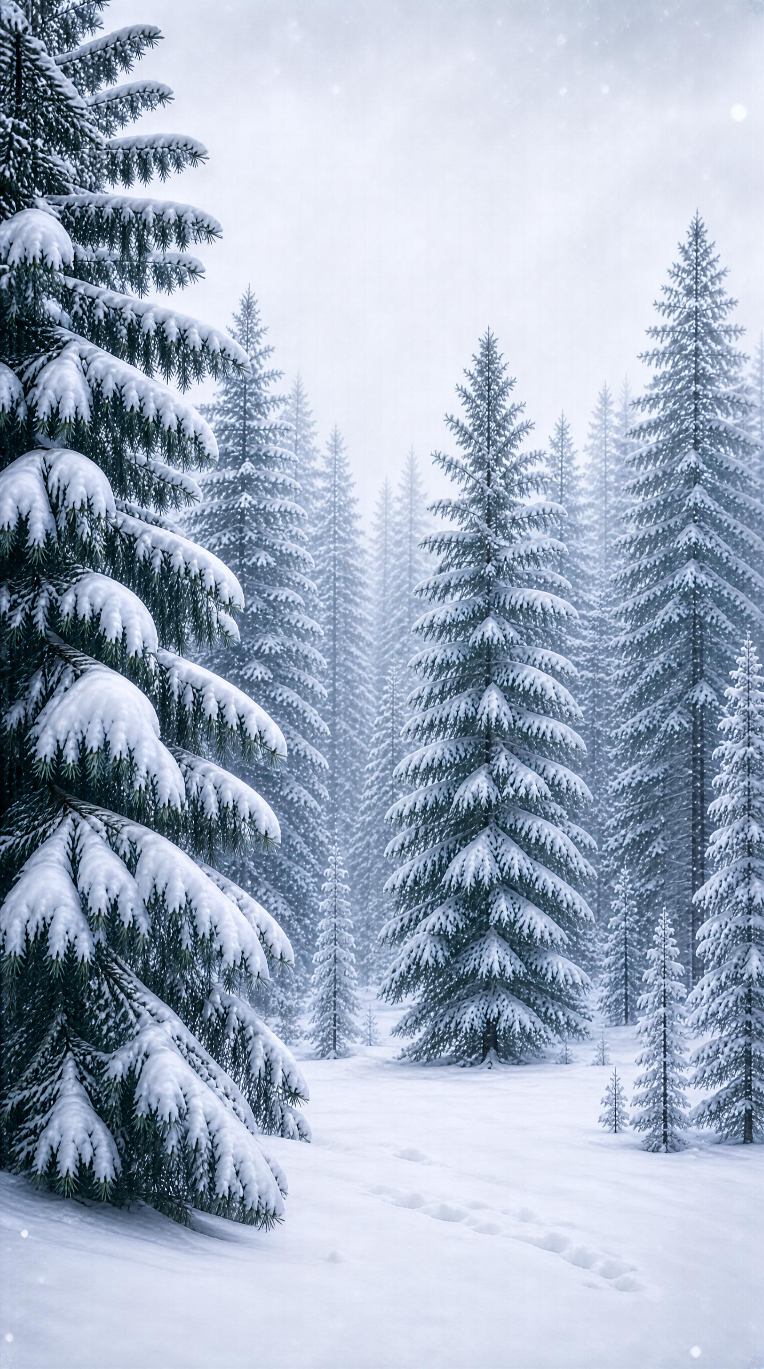 Snowy Pine Forest
