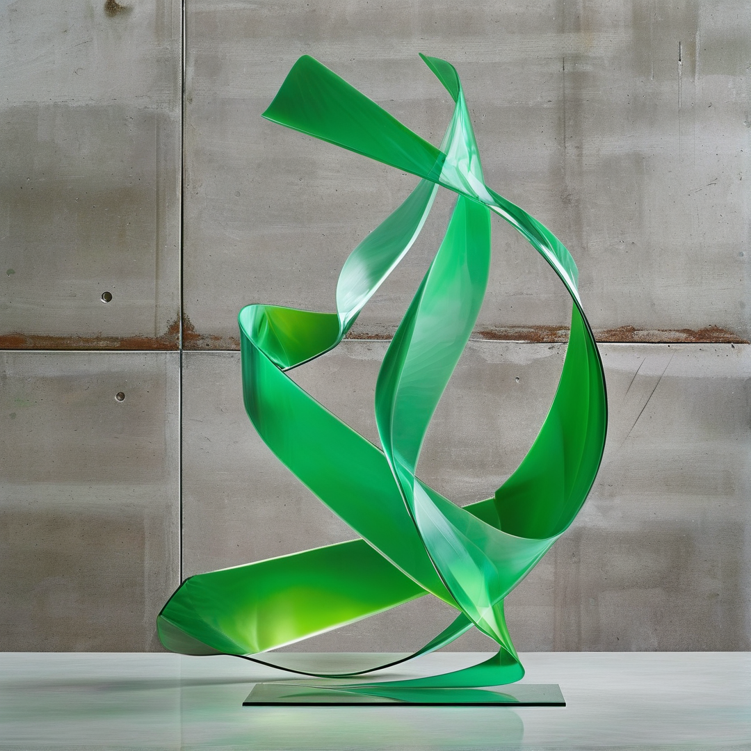 Green Abstract Sculpture
