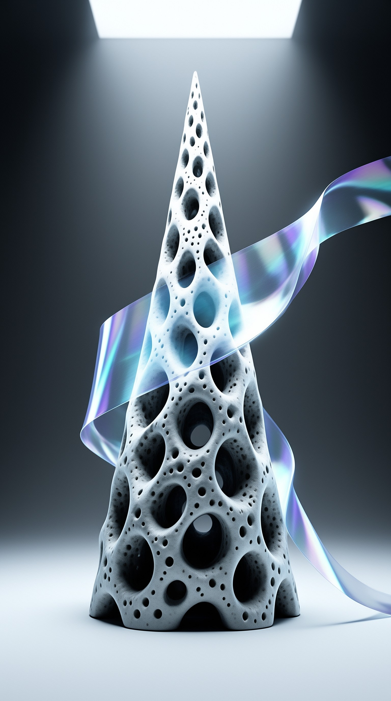 Porous Cone with Ribbon