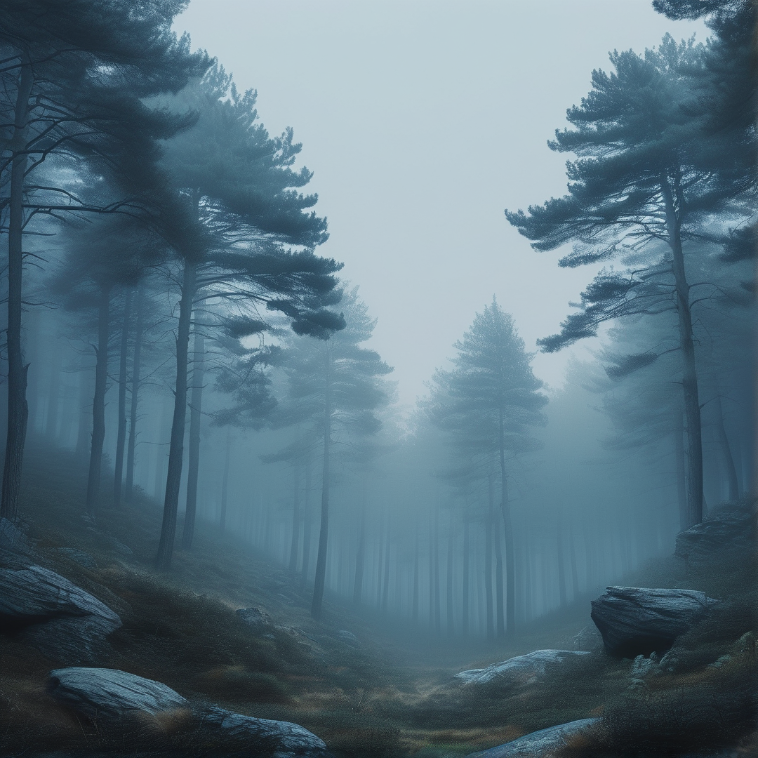 Misty Pine Forest
