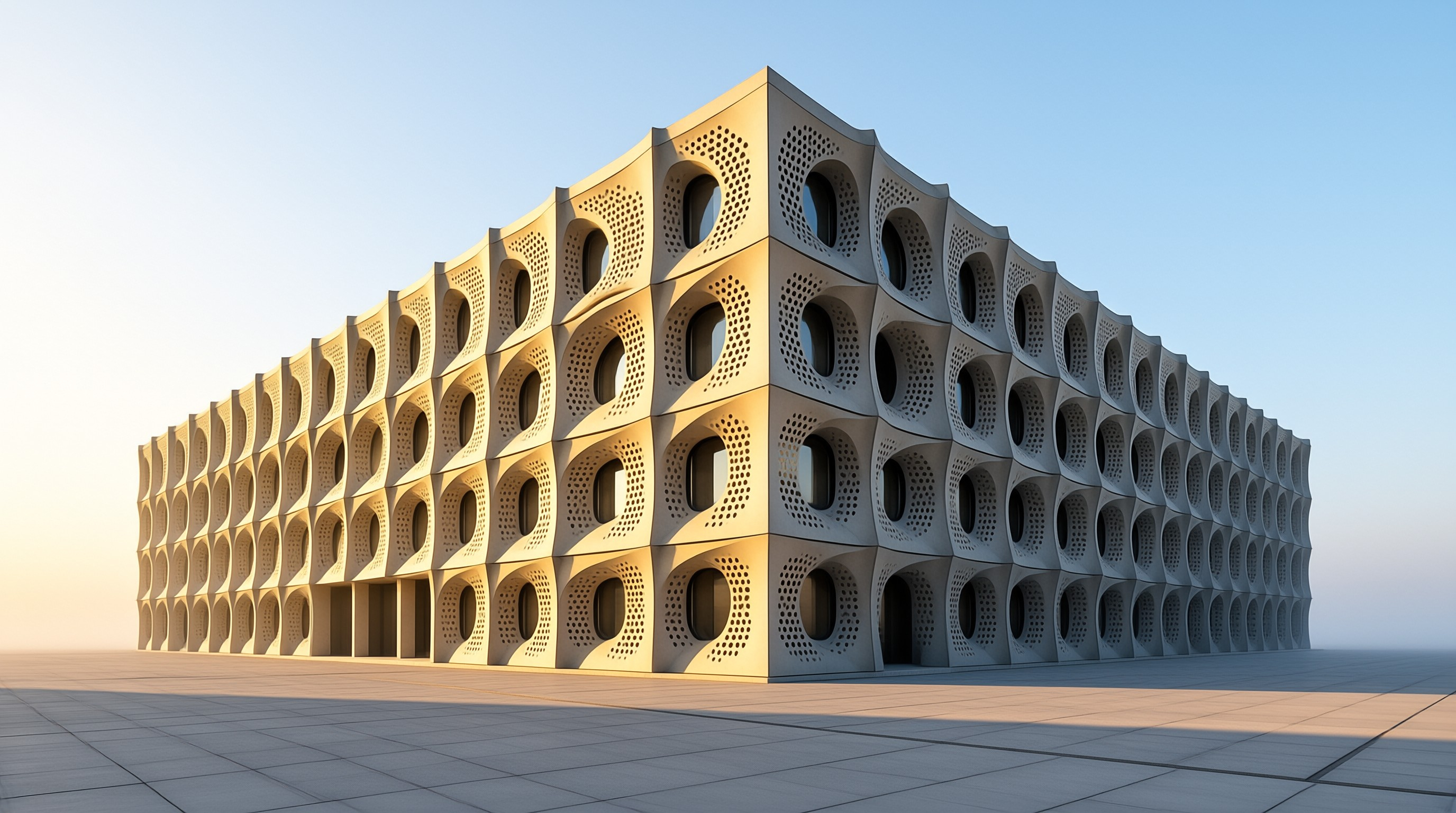 Modern Perforated Building
