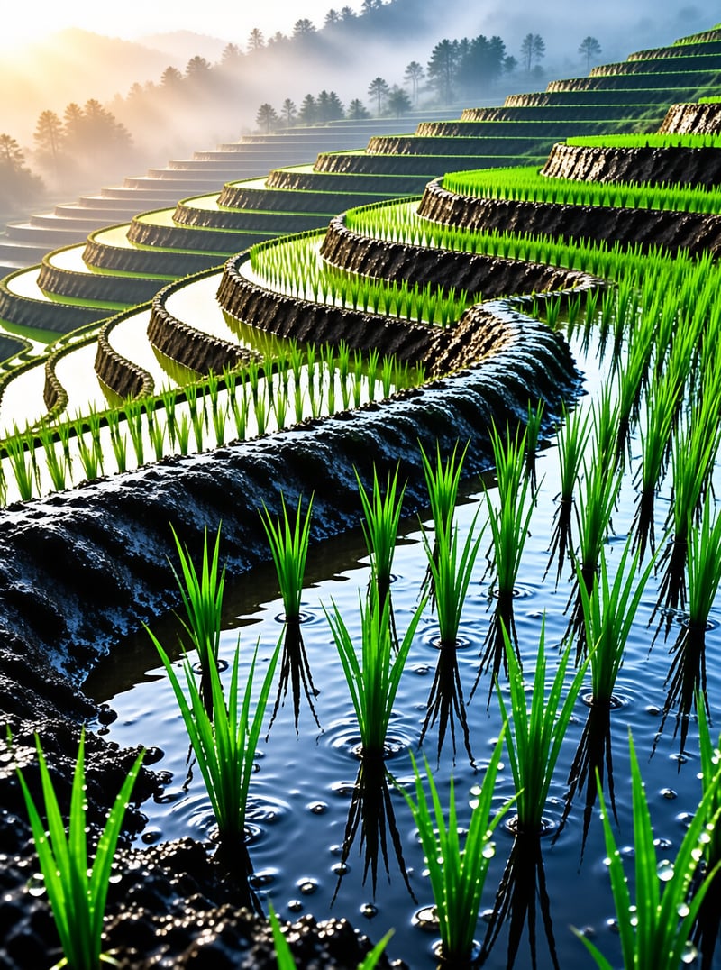 Misty Rice Terraces