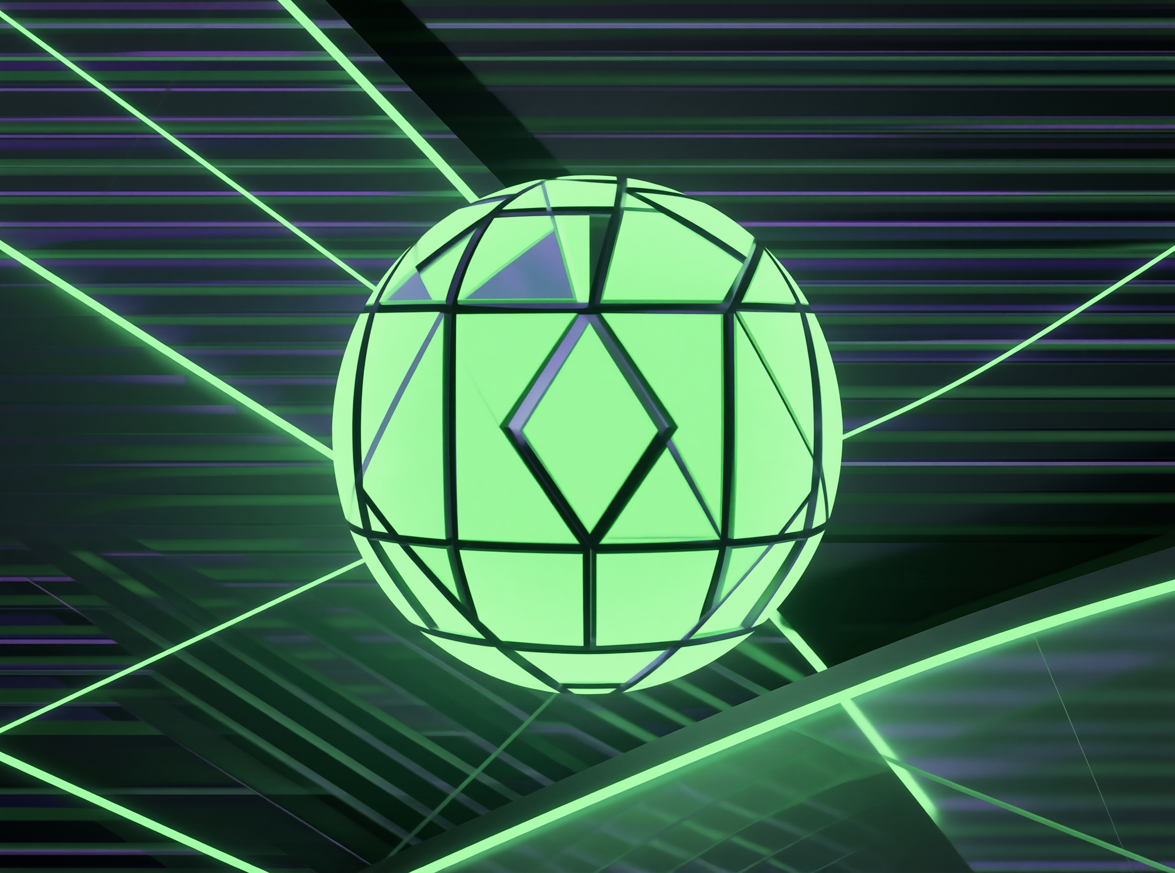 Glowing Geometric Sphere