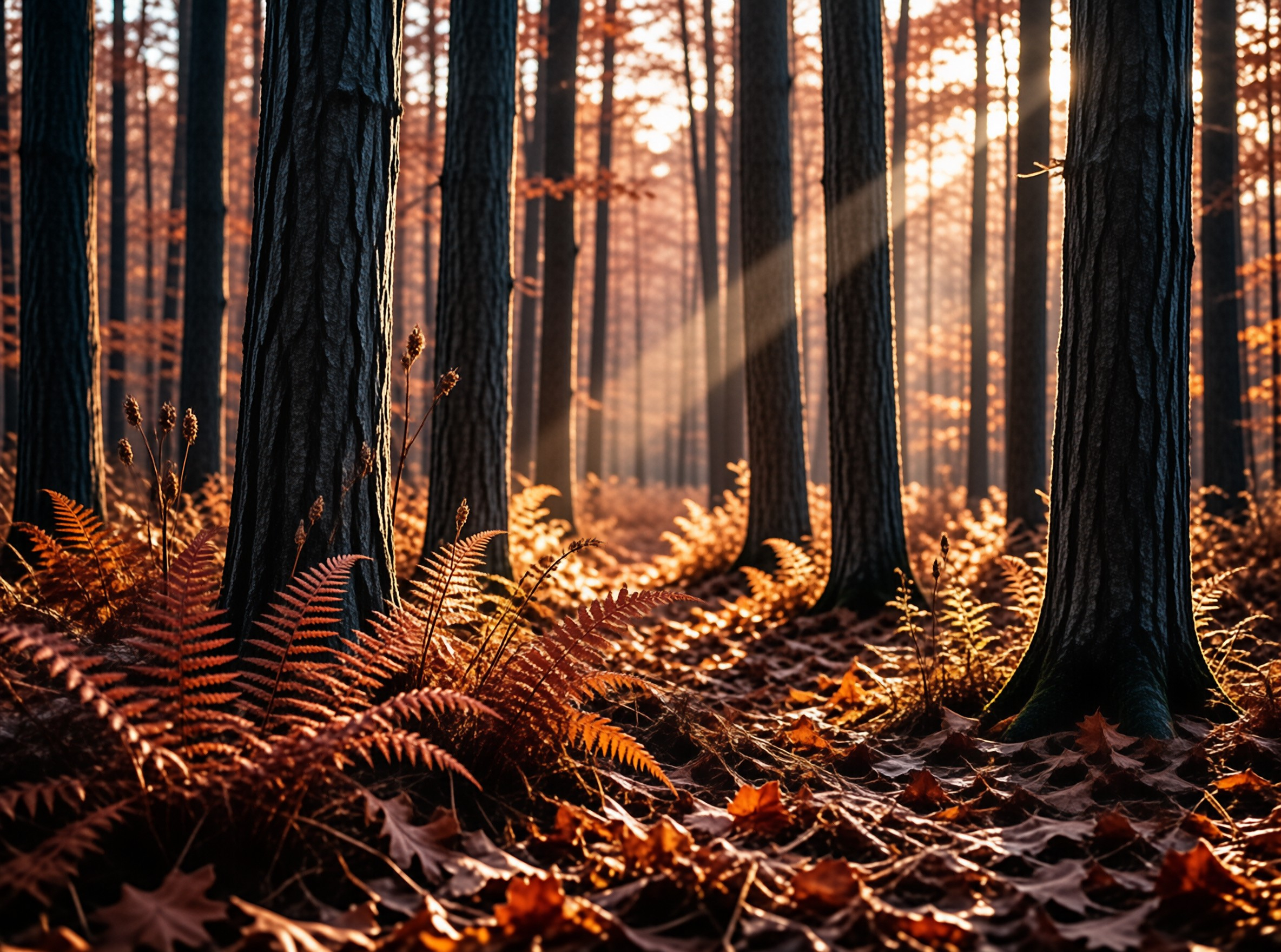 Golden Hour Autumn Forest