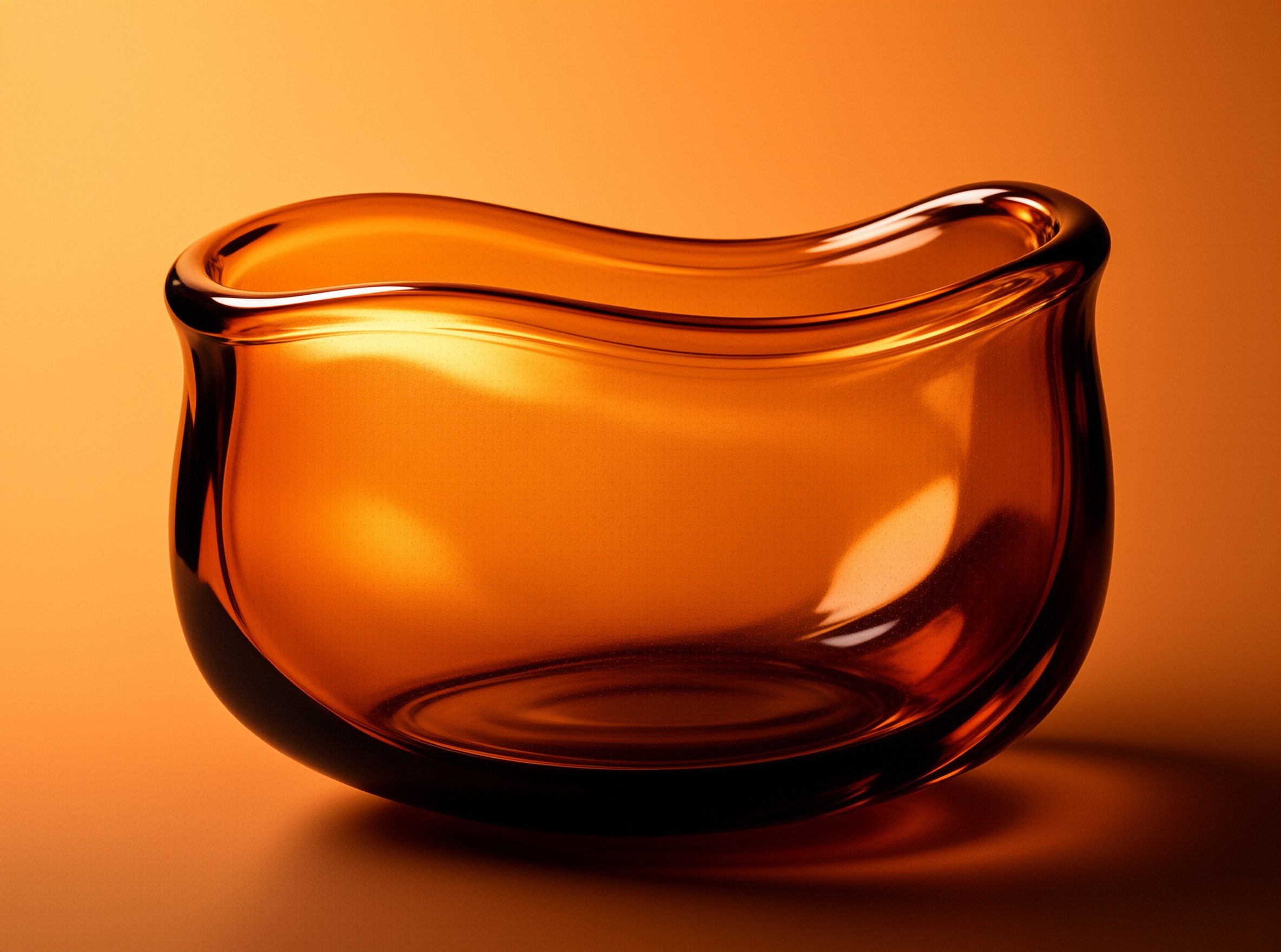 Amber Glass Bowl