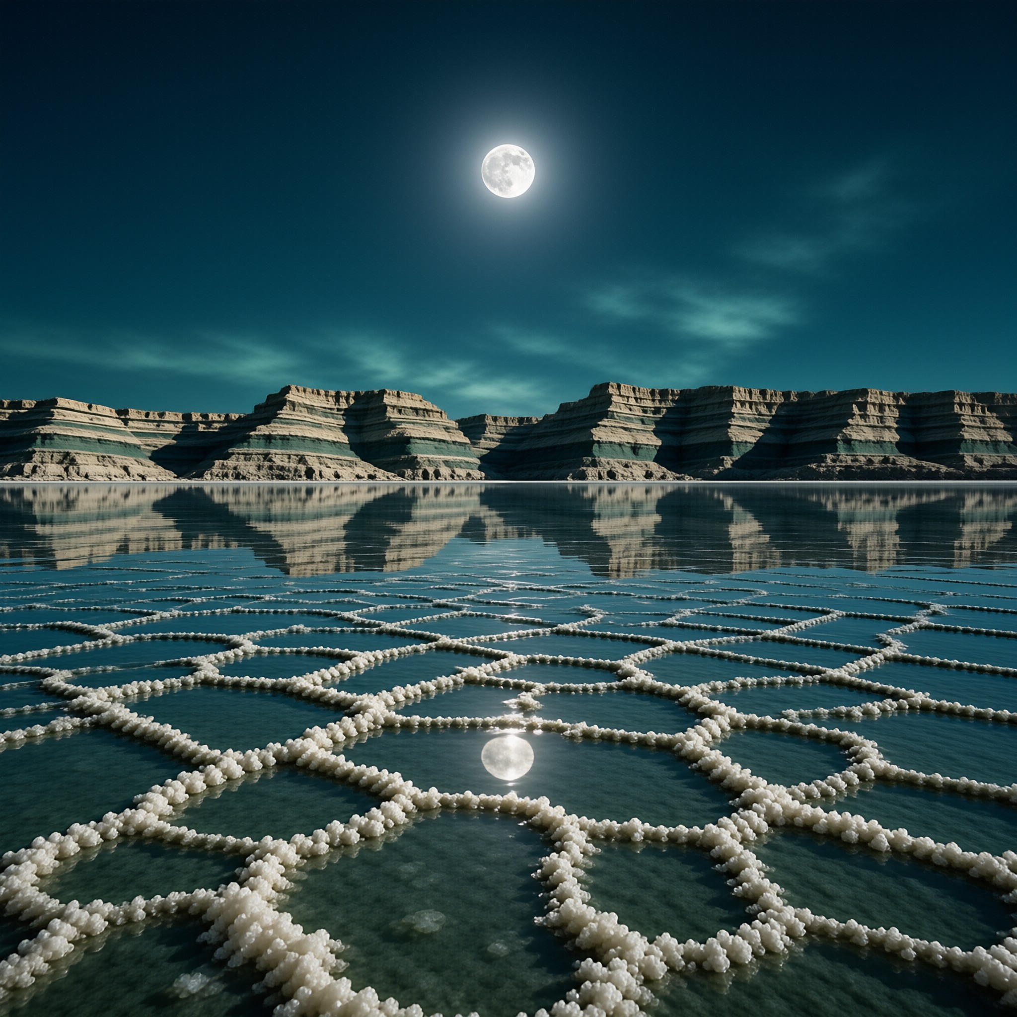 Moonlit Salt Flats