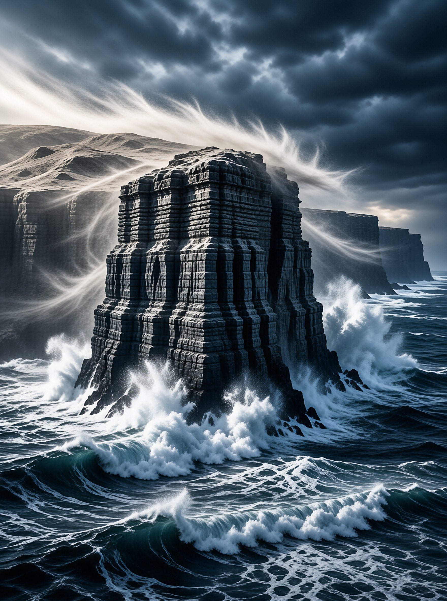 Dramatic Ocean Rock Formation