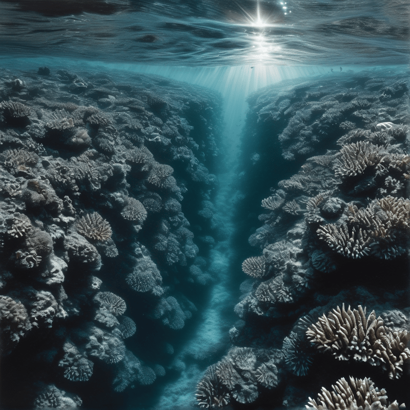 Sunlit Reef Canyon Landscape
