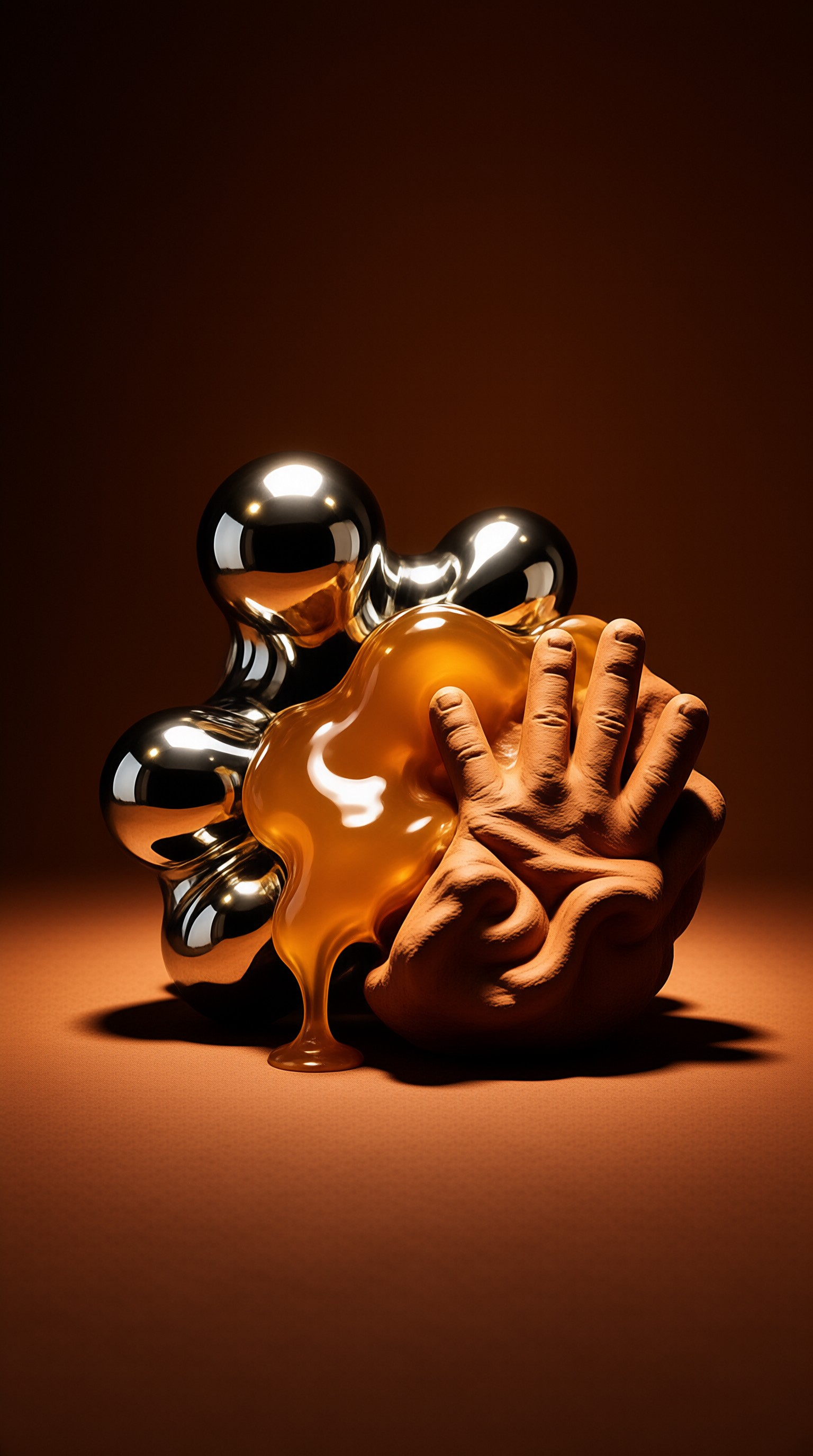 Surreal Hand and Liquid Art