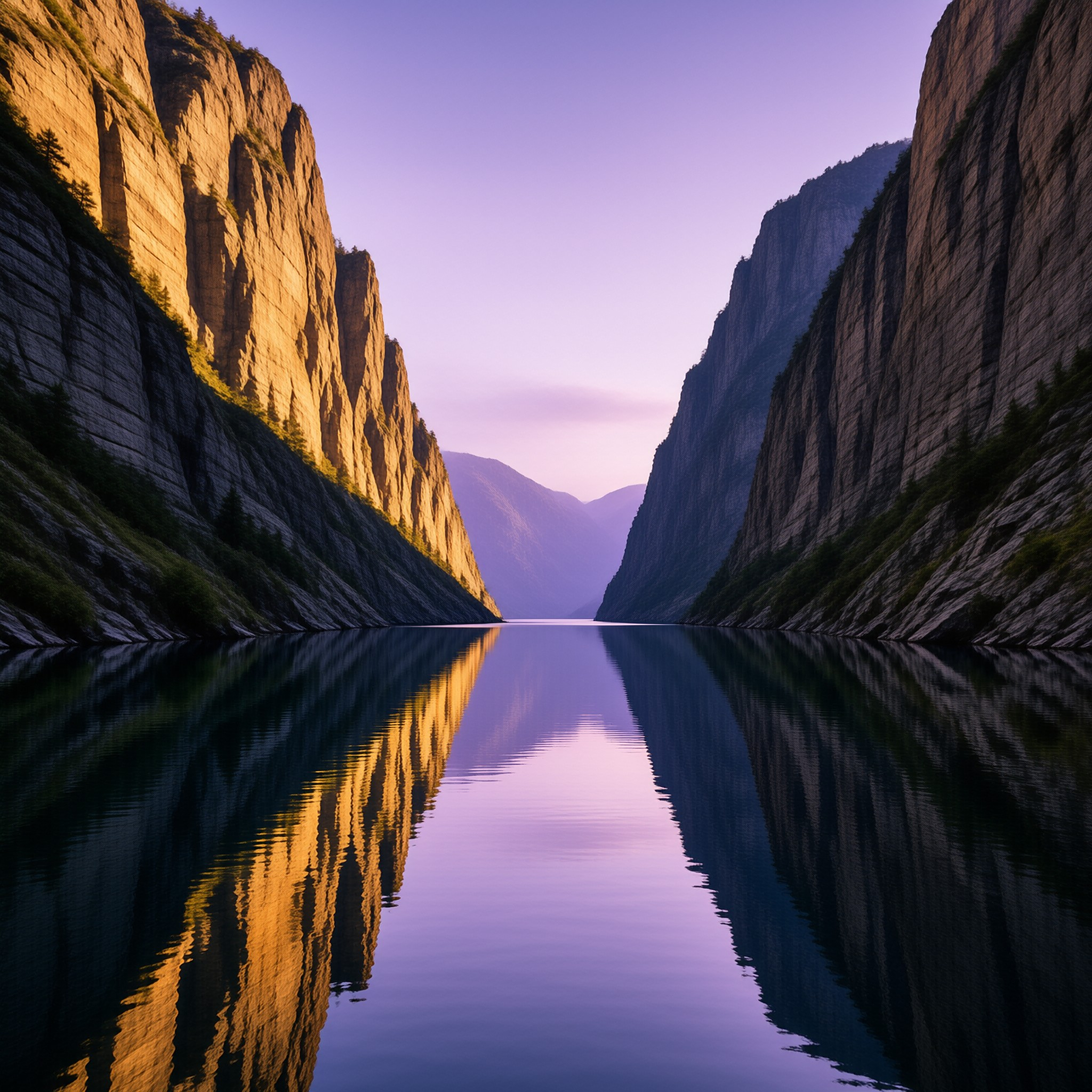 Serene Fjord Reflection