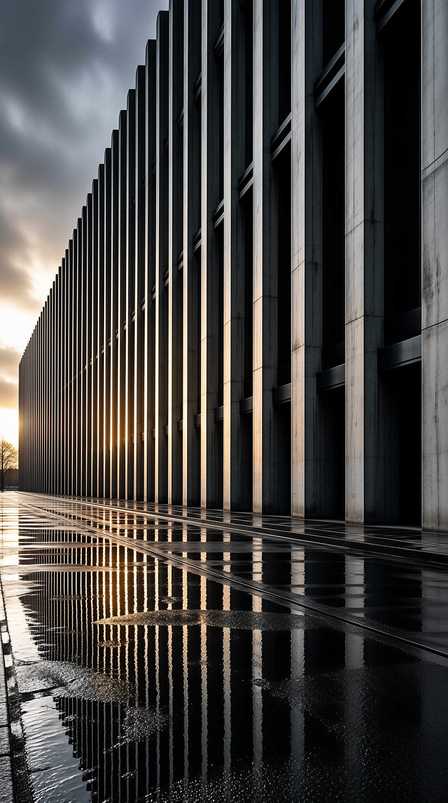 Modern Architecture at Sunset
