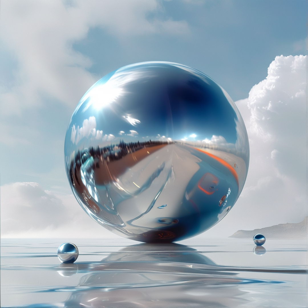 Reflective Chrome Sphere Scene