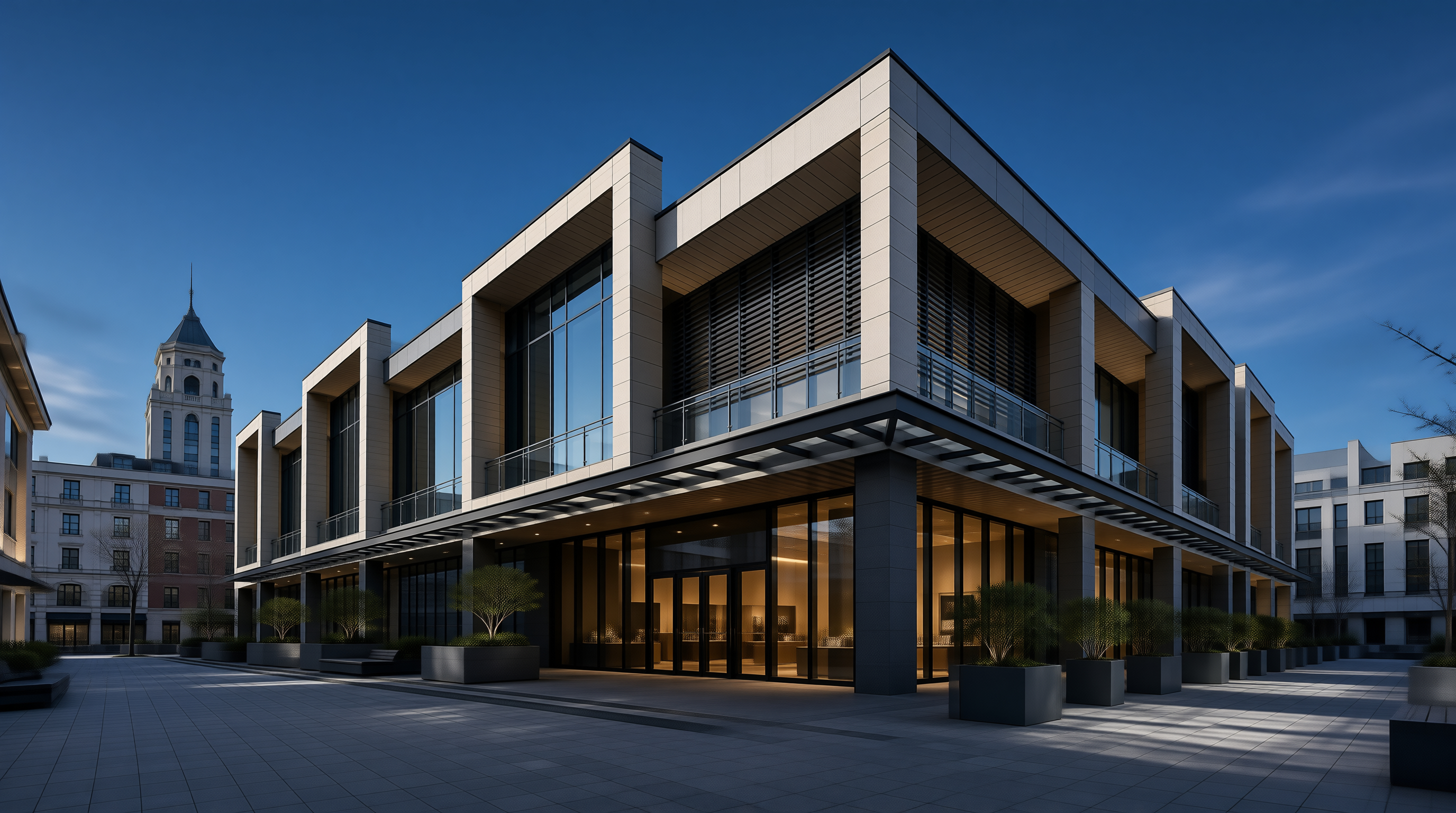 Modern Geometric Building