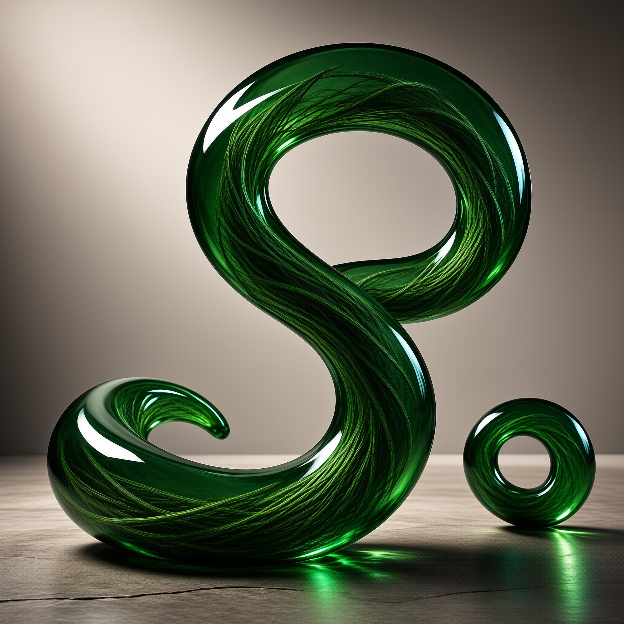 Green Glass S Sculpture