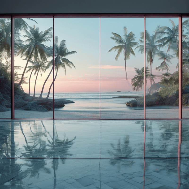 Sunset View of Tropical Beach