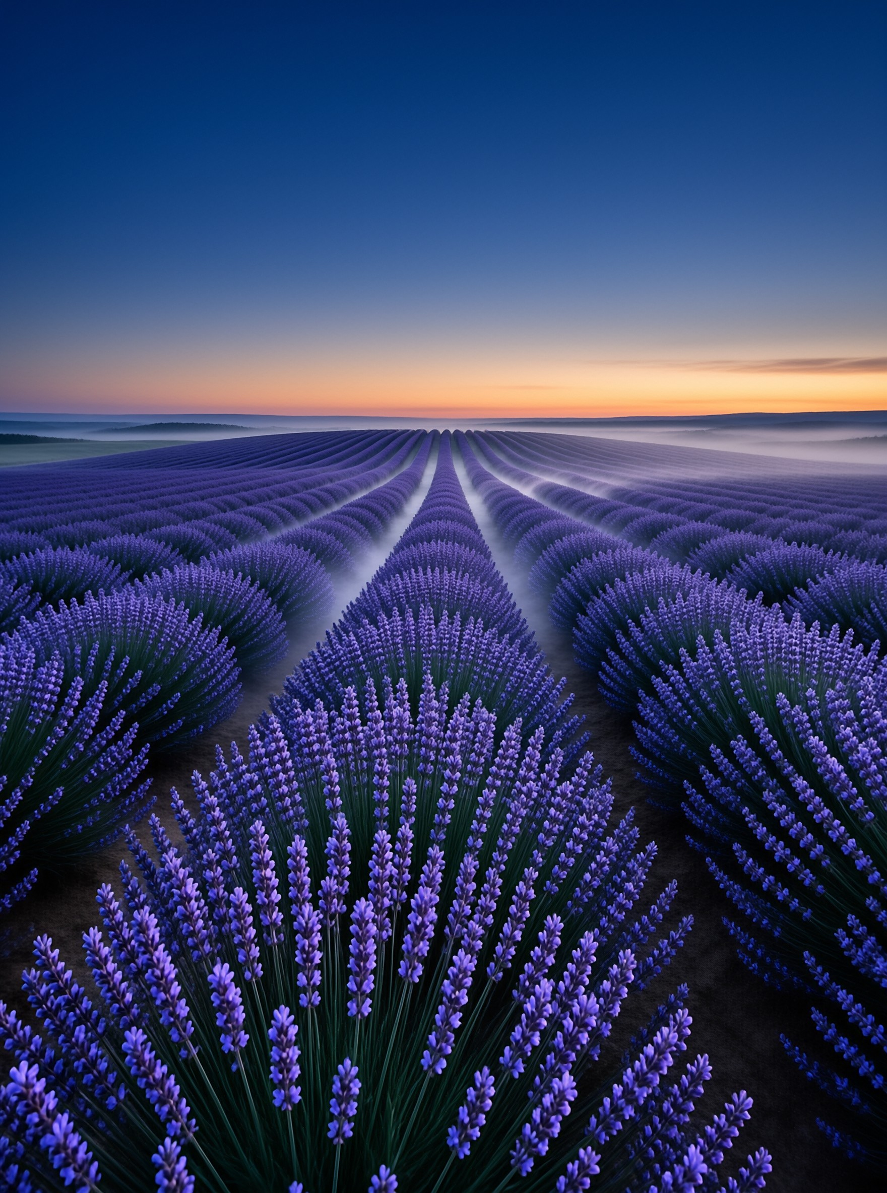 Lavender Field at Dawn