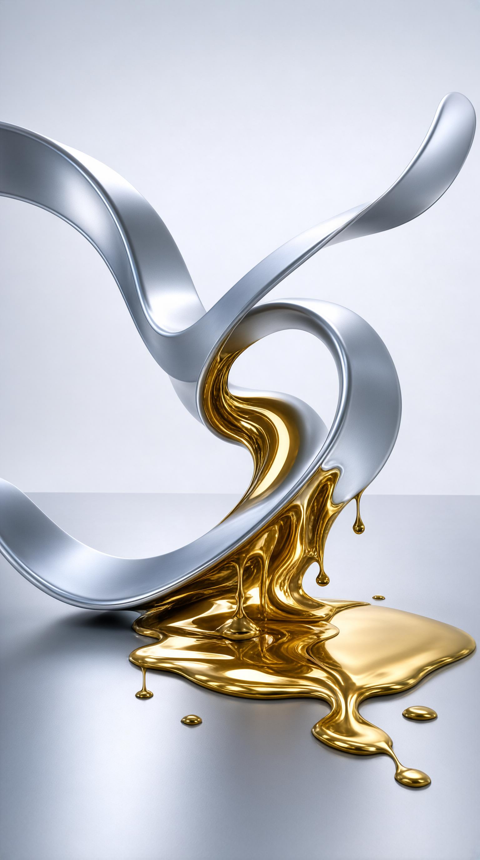 Liquid Gold and Silver Ribbon