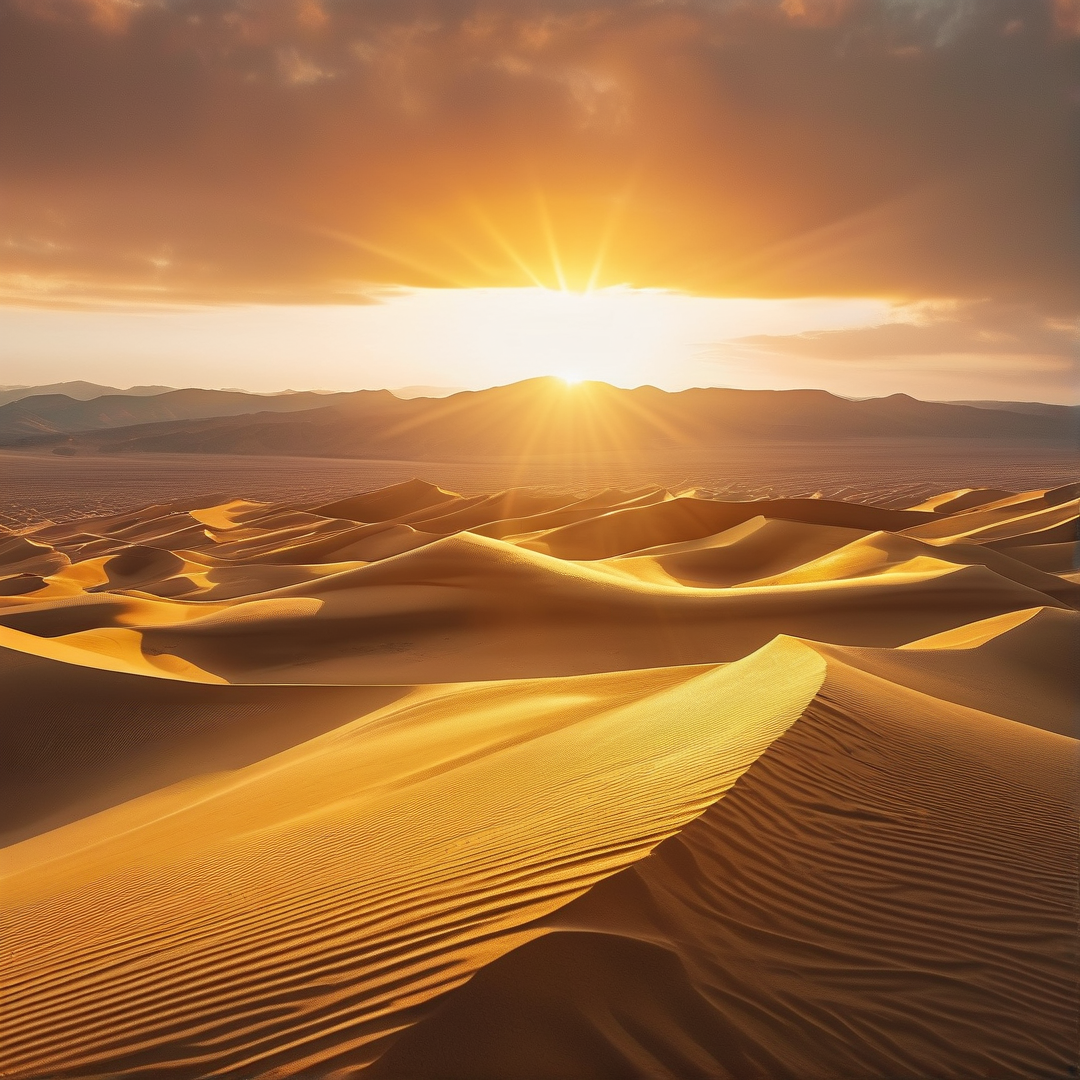 Golden Desert Sunset