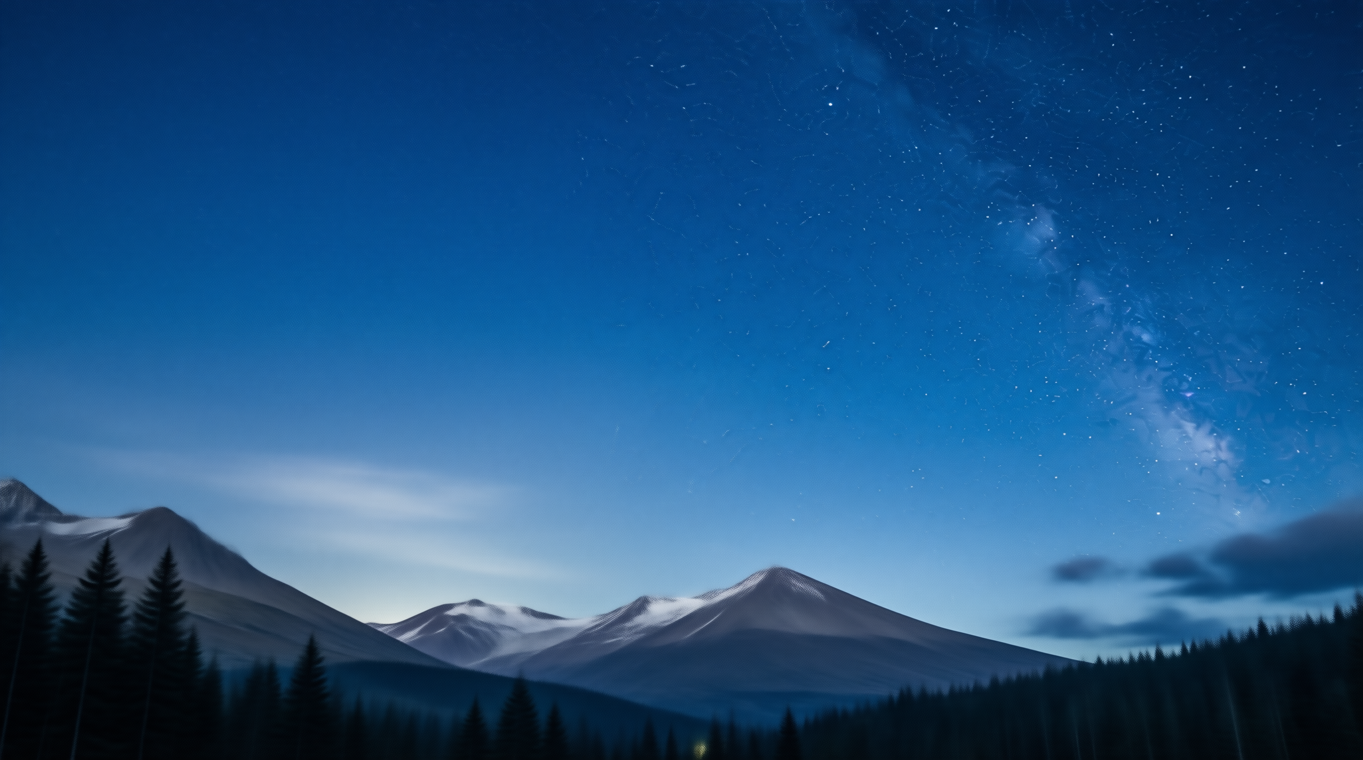 Starry Night Over Mountains