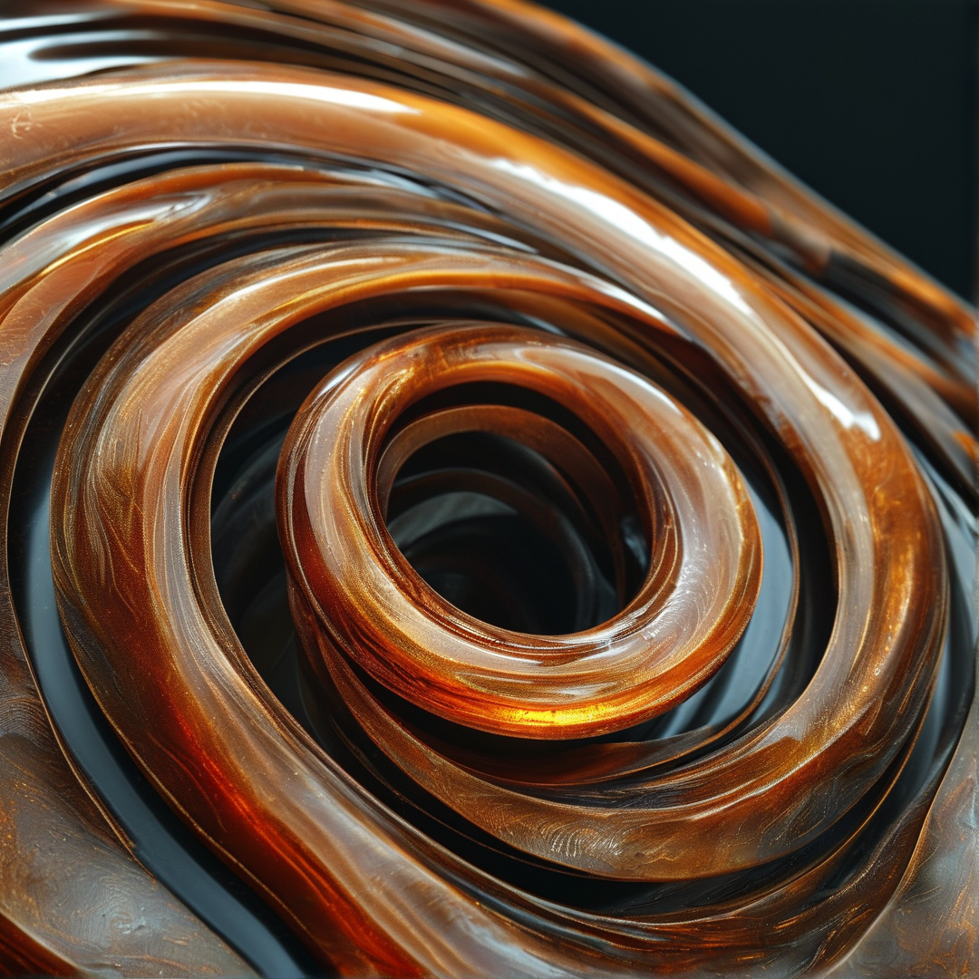 Glossy Amber Spiral