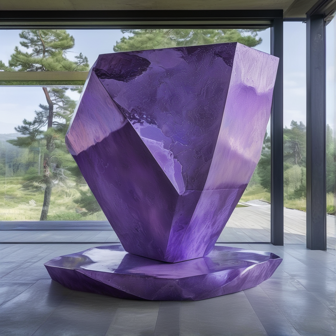 Purple Crystal Sculpture