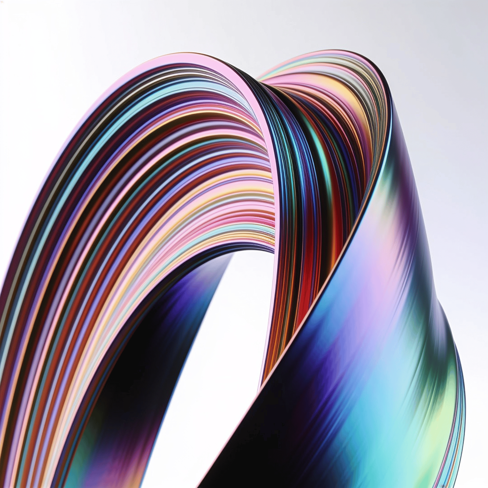 Futuristic, Surreal Curved Ribbon
